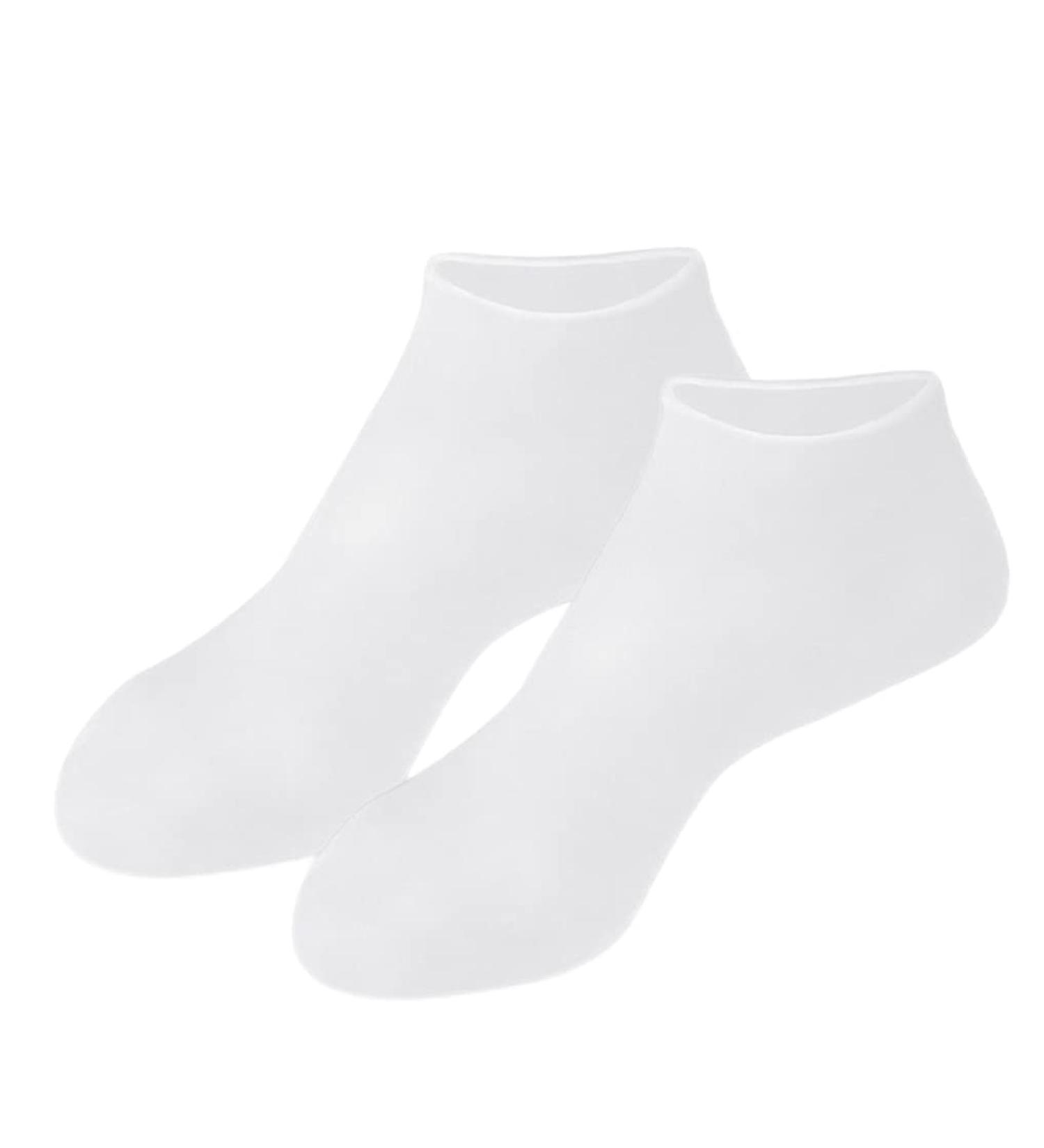 1Pair Moisturizing Socks Overnight Spa Cotton Socks Treatment Intensive Repair Dry Cracked Feet White L - Buy Online on GoSupps.com