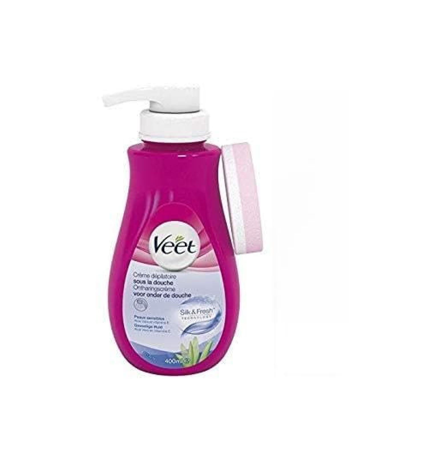 VEET Cr me D pilatoire Sous La Douche Corps Et Jambes - Peaux Sensibles - 400 ml - Lot De 2