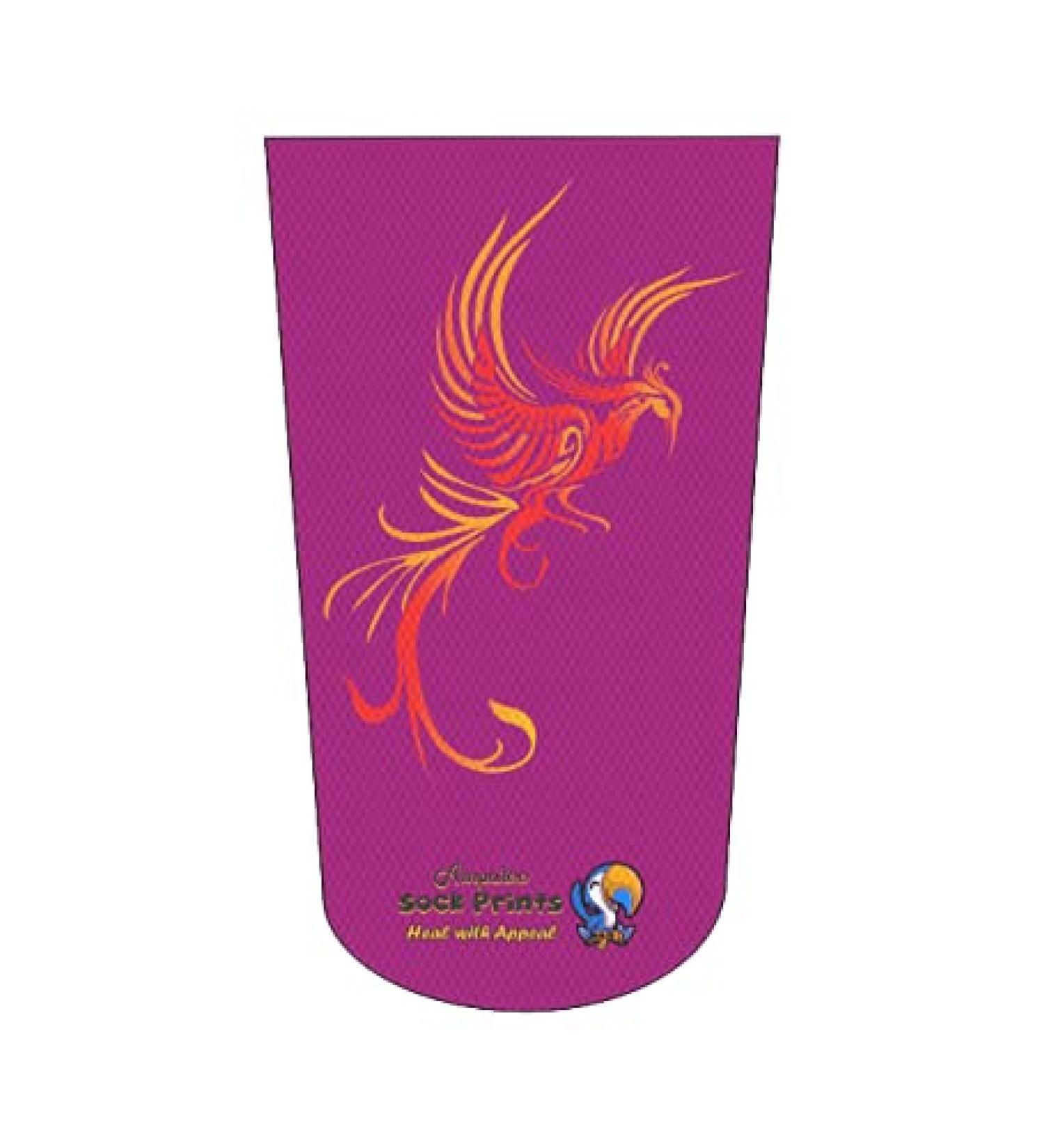Heal with Appeal Amputee Stump Sock Phoenix Flying Magenta Background V1 - 3 Ply - Buy Online on GoSupps.com
