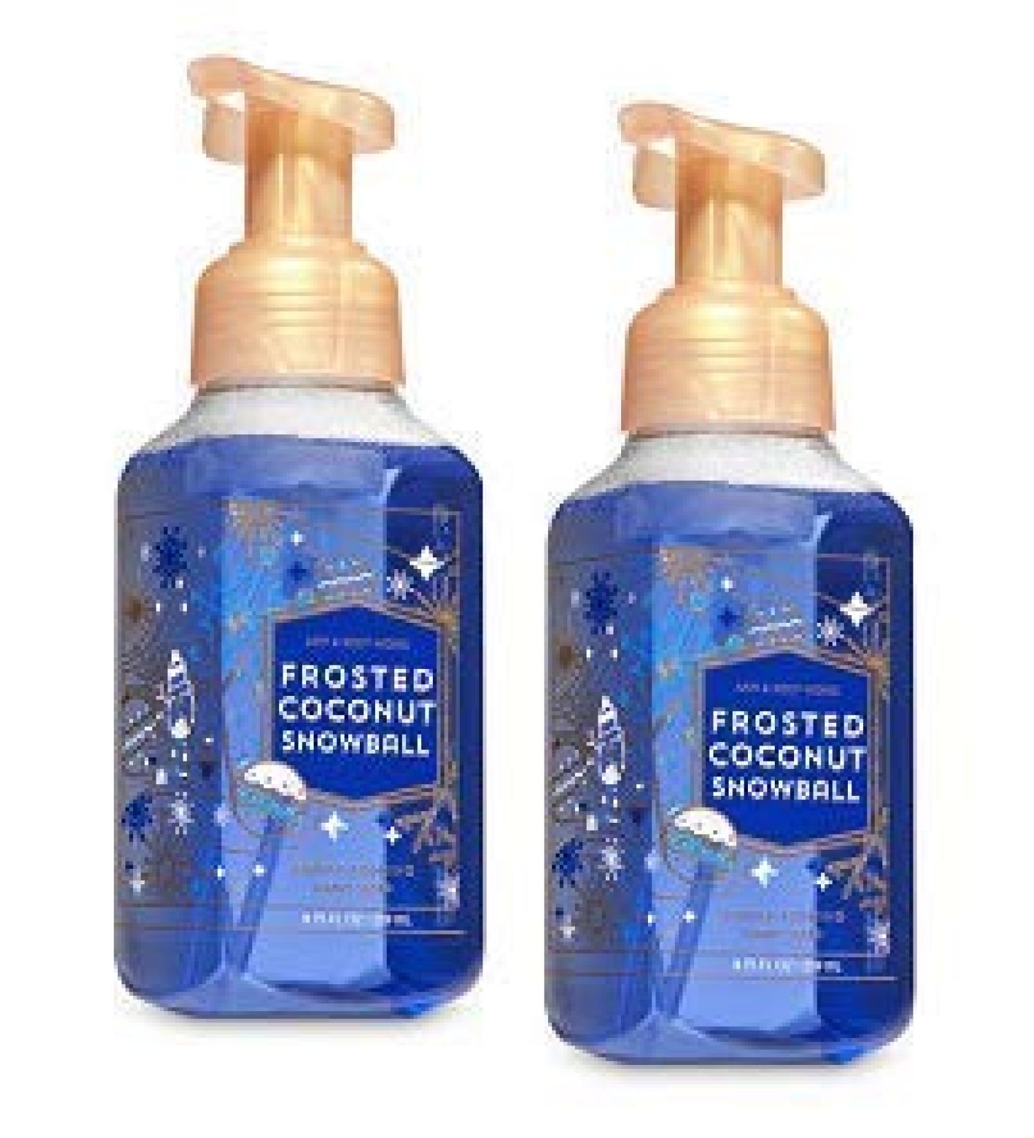 Bath and Body Works 2 Frosted Coconut Snowball Gentle Foaming Hand Soap. 8.75 Oz.
