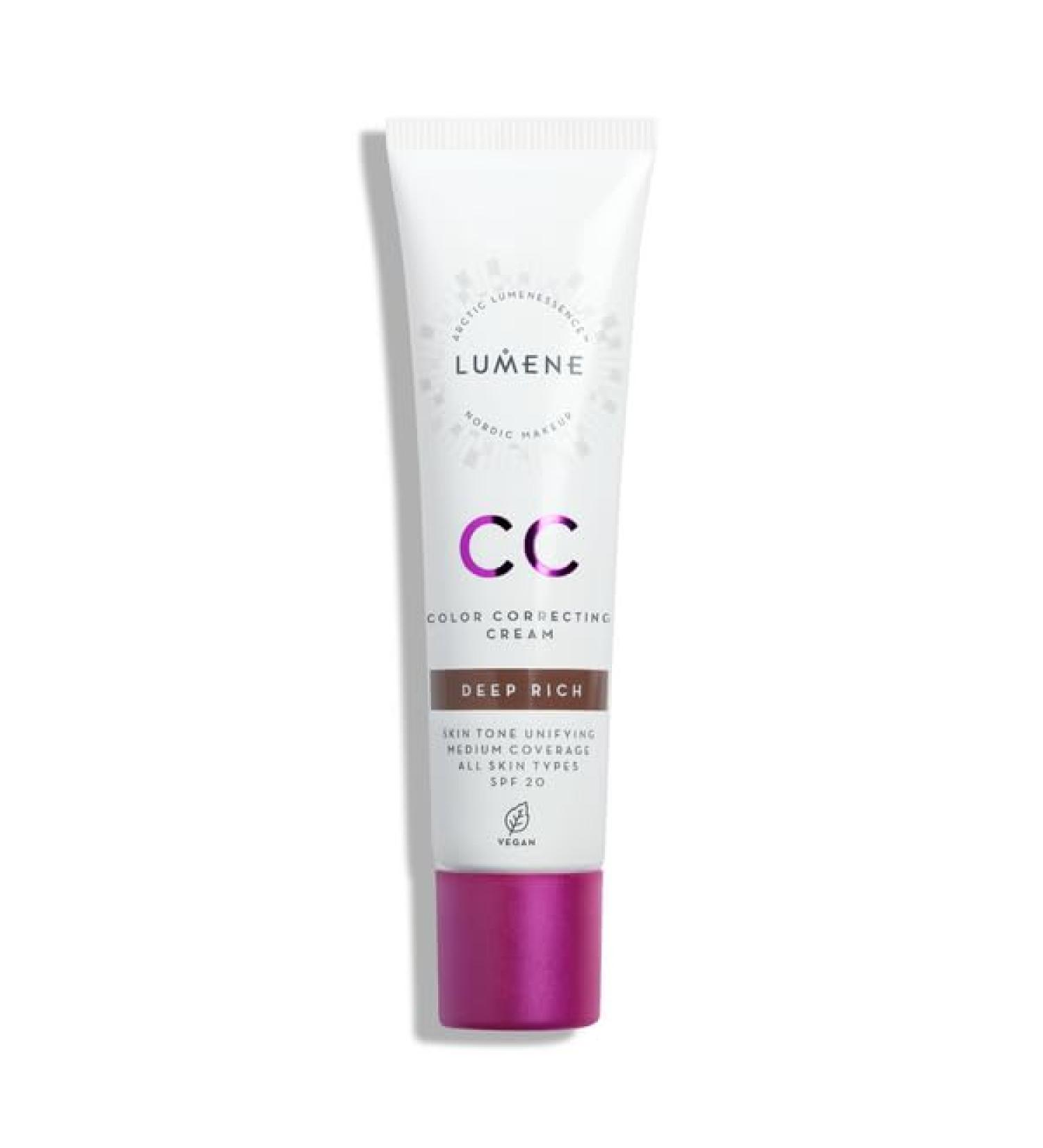 Lumene CC Color Correcting Cream Rich Deep SPF20 30ml Deep Rich - Buy Online on GoSupps.com