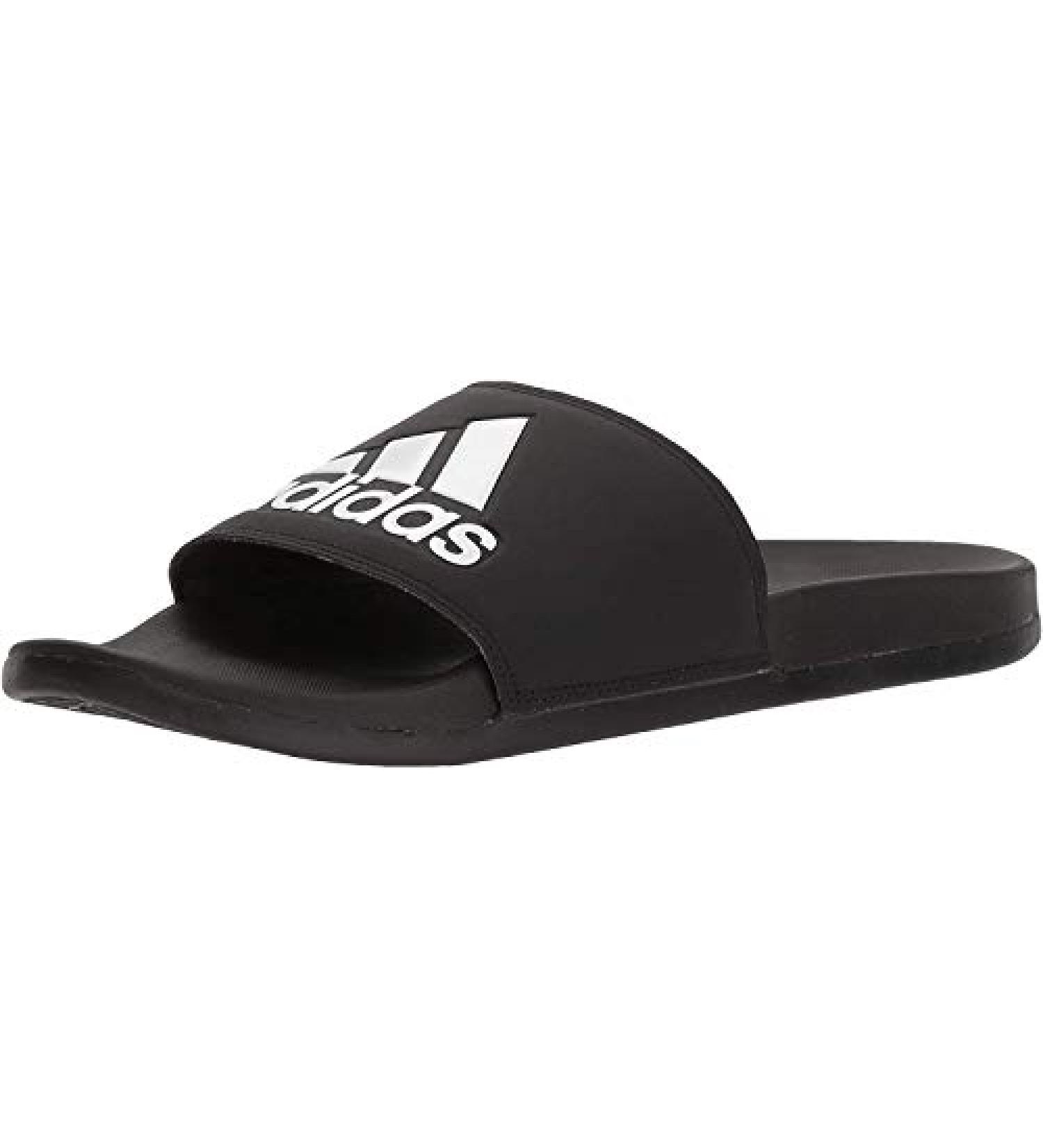 adidas Men's Adilette Comfort Slides Sandal 10 - Black/White - Buy Online on GoSupps.com