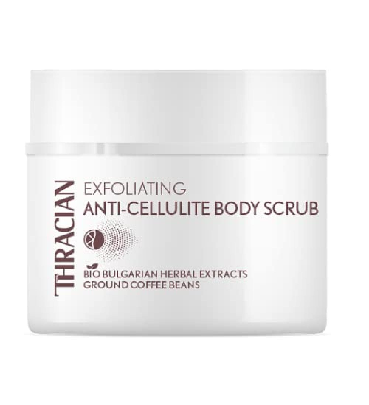 Thracian Anti-Cellulite Body Scrub Exfoliating Body Scrub Slimming Toning Firming Fat Burning with Organic Bulgarian Herbal Extracts & Ground Coffee Beans 200ml 6.8 Fl Oz - Buy Online on GoSupps.com