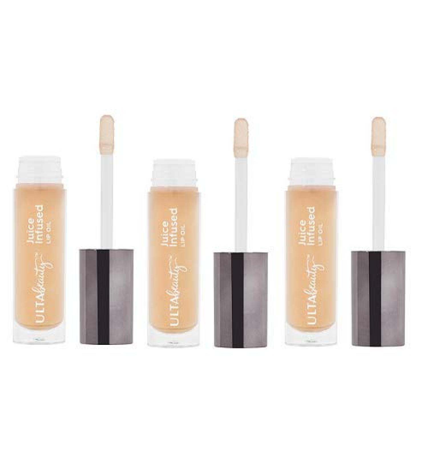 Ulta Beauty 3 Pack Juice Infused Lip Oil. Jojoba and Peach. Size 0.15 oz.