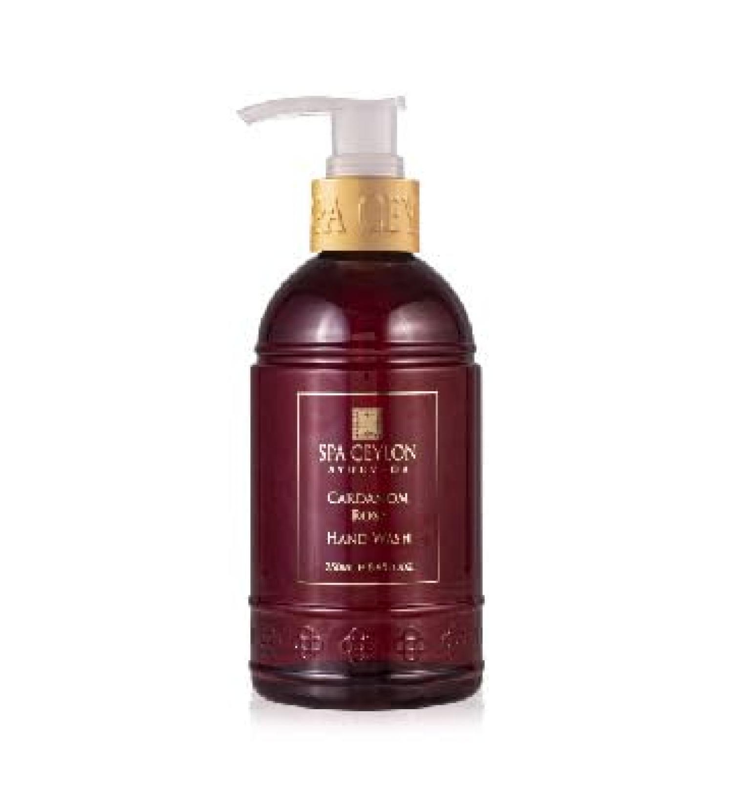 SPA CEYLON Cardamom Rose Hand Wash - Hydrating Liquid Soap with Aloe Vera Olive & Coconut | Fragrant Pump Soap for All Skin Types - Buy Internationally - Buy Online on GoSupps.com