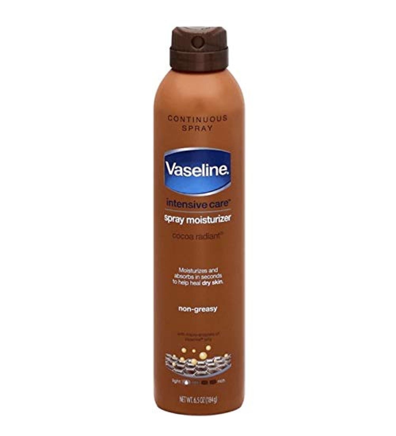 Vaseline Spray & Go Moisturizer  Cocoa Radiant  6.5 oz 6.5 Fl Oz (Pack of 1)