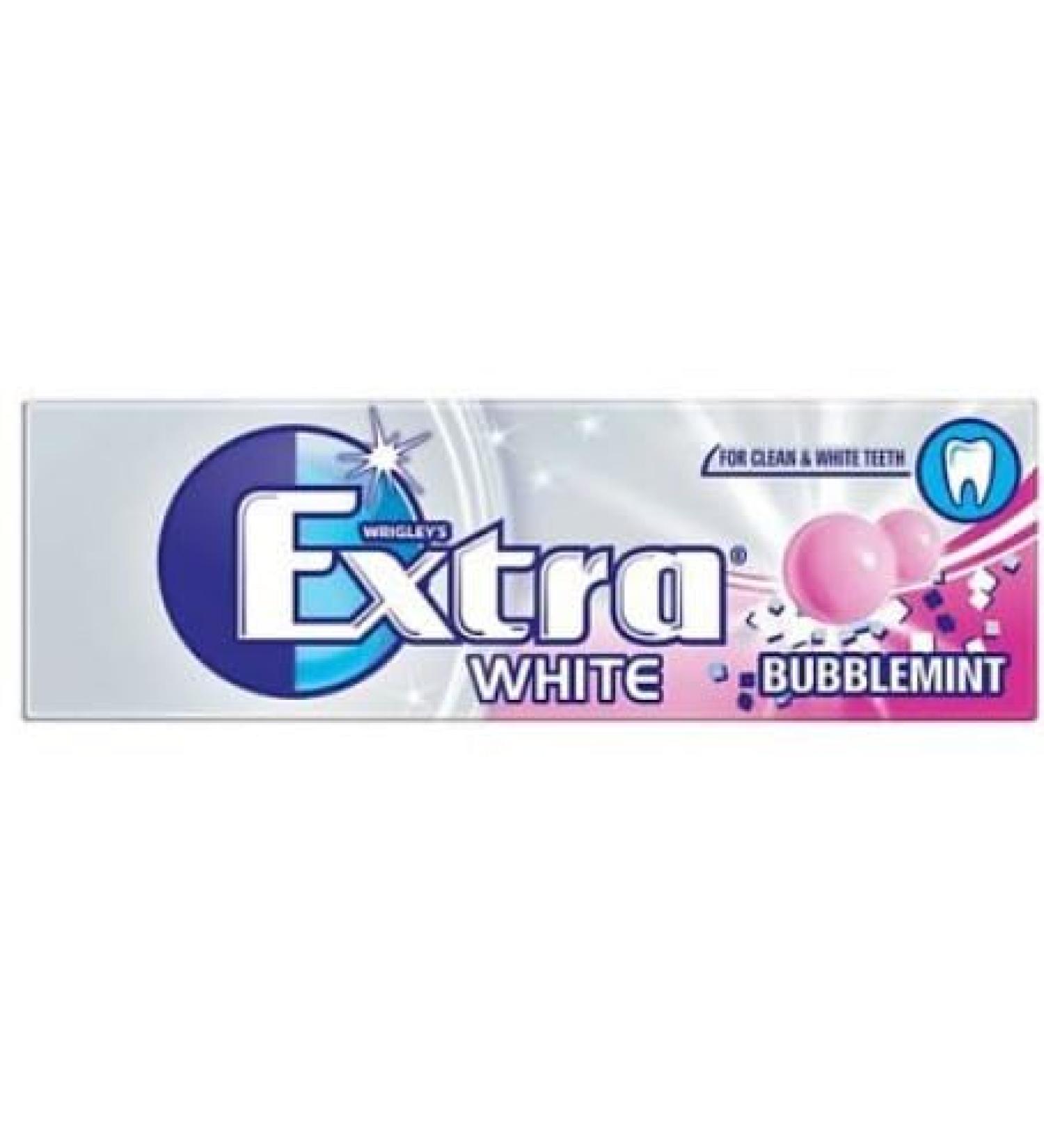 Wrigley's Extra Bubblemint Chewing Gum (30 Packets (Full Box)) Helps keep Teeth Clean And Mouth Fresh