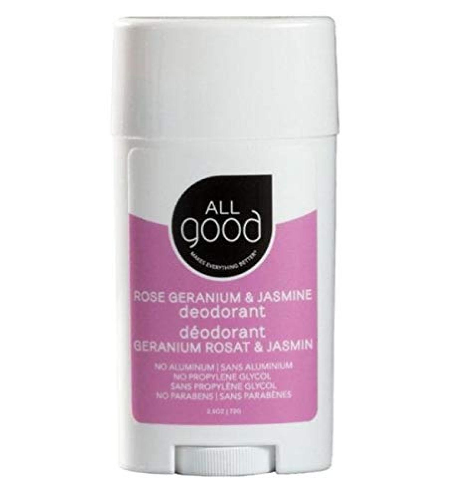 Rose Geranium & Jasmine Vegan Deodorant - Aluminum-Free All Good Deodorant - Buy Online on GoSupps.com