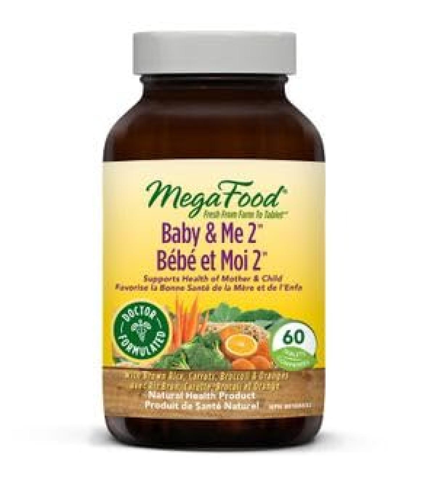 MegaFood| Baby & Me 2| Prenatal Vitamins for Women| Multivitamins for Women | Optimal Iron Folate B12 B6 Vitamin D Choline & Biotin| Supports Healthy Glucose Metabolism| Thyroid Function| Skin Health | 60 Tablets | 1 Month Supply Prenatal Vitamins 60 coun - Buy Online on GoSupps.com