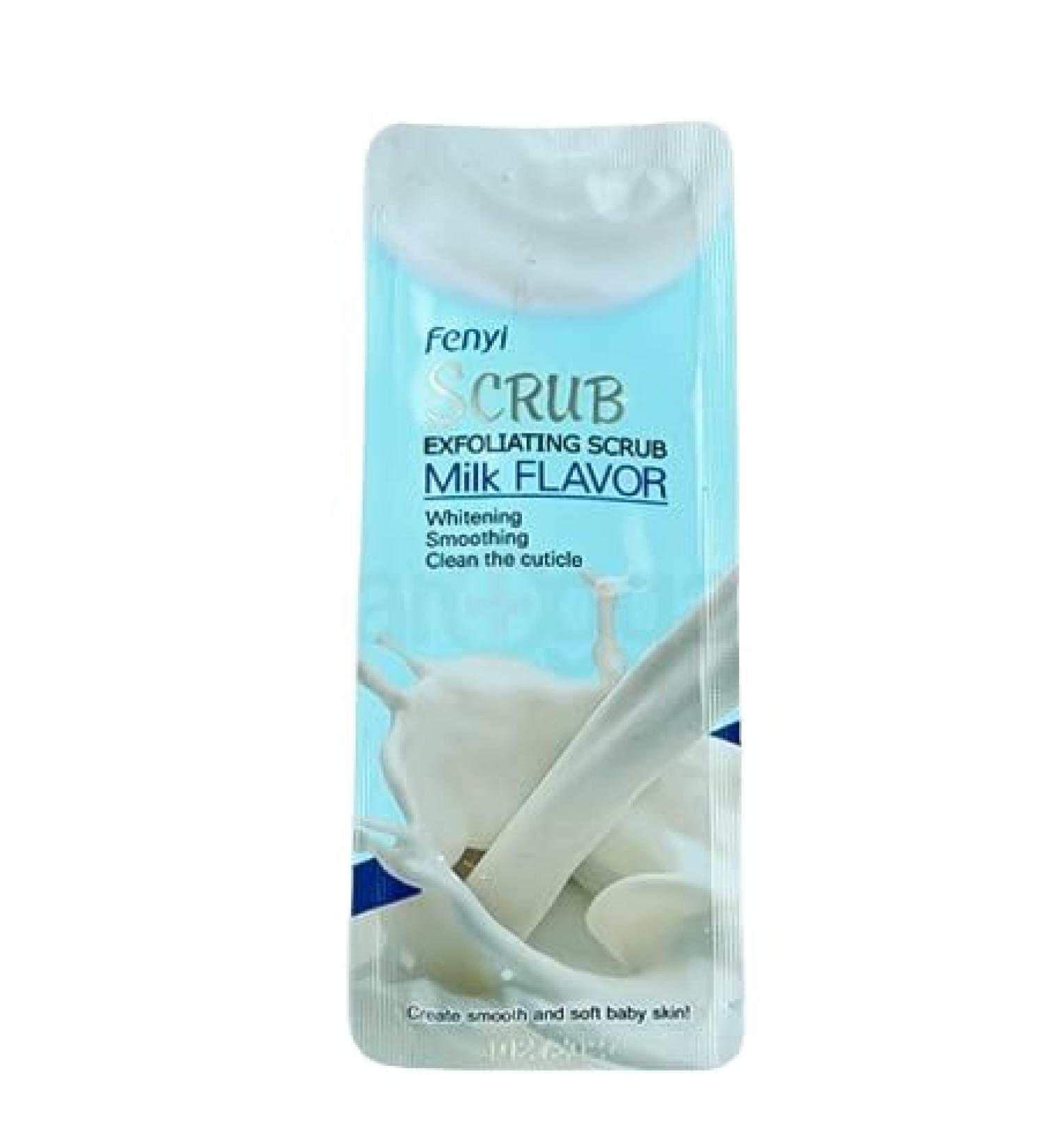 Fenyi Exfoliating Skin Scrub 3g Sachets MILK FLAVOR - 2 Pack