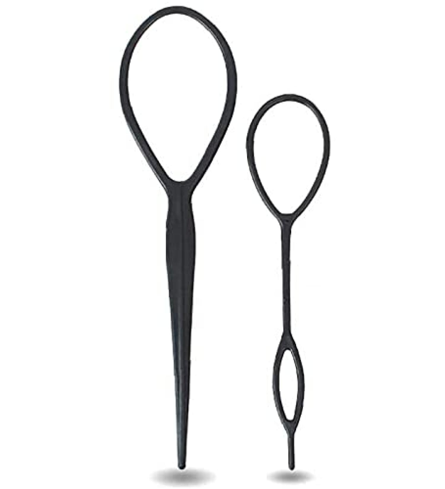 2pcs Hair Braid Accessories tail Styling Maker Clip French Braid Tool Magic Topsy Tail Loop Hair KitWomen Girls(black) Attractive Design - Buy Online on GoSupps.com