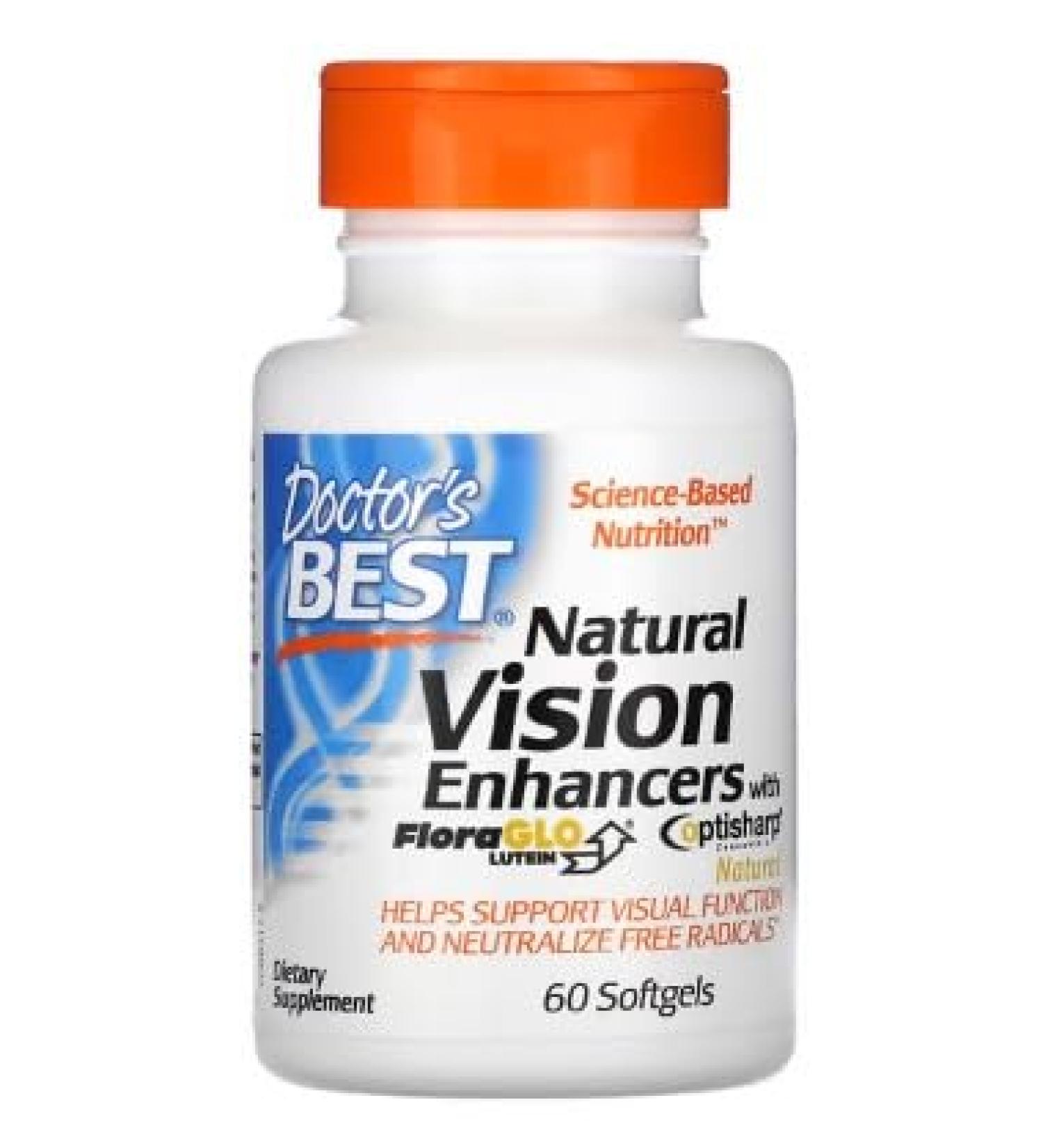 Doctor's Best Natural Vision Enhancers - 60 Soft Capsules - Buy Online on GoSupps.com