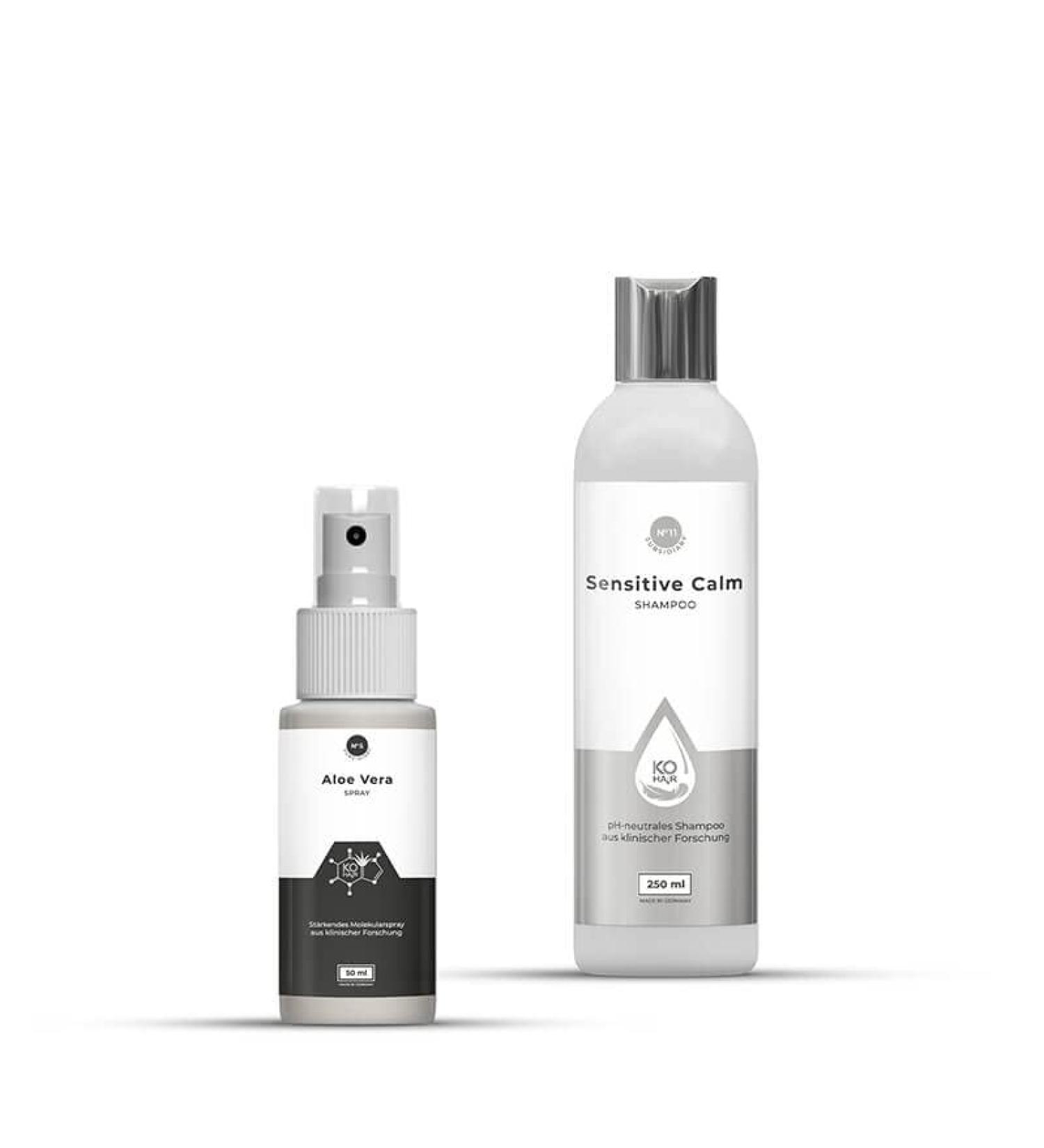 K -Hair Sensitive Shampoo & Aloe Vera Spray Set | PH-Neutral Care for Hair Transplant Patients | Gentle & Soothing Scalp Relief - International Shipping Available - Buy Online on GoSupps.com