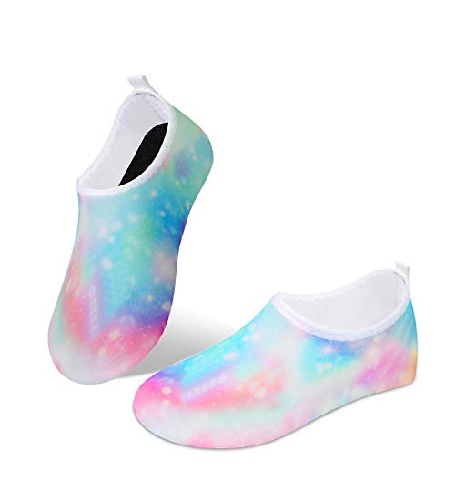 Kids Quick Dry Aqua Socks for Beach & Pool | Non-Slip Toddler Water Shoes 7-8 Gradient Dream - Buy Online on GoSupps.com