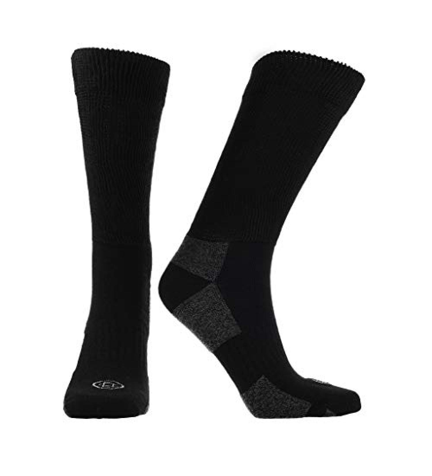 Doctor's Choice Diabetic Crew Socks Men's - 2 Pairs Black, Non-Binding Half-Cushioned, Seamless Toe - XL - Buy Online on GoSupps.com