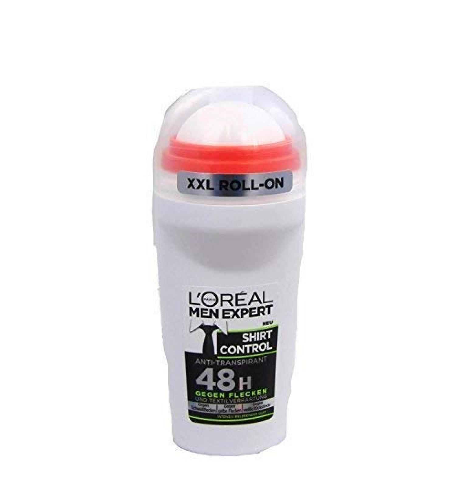 L'Oreal Paris L'Or al Men Expert 2-Pack 48-Hour Antiperspirant Roll-On Deodorants Against Stains and Fabric Hardening 2 x 50ml