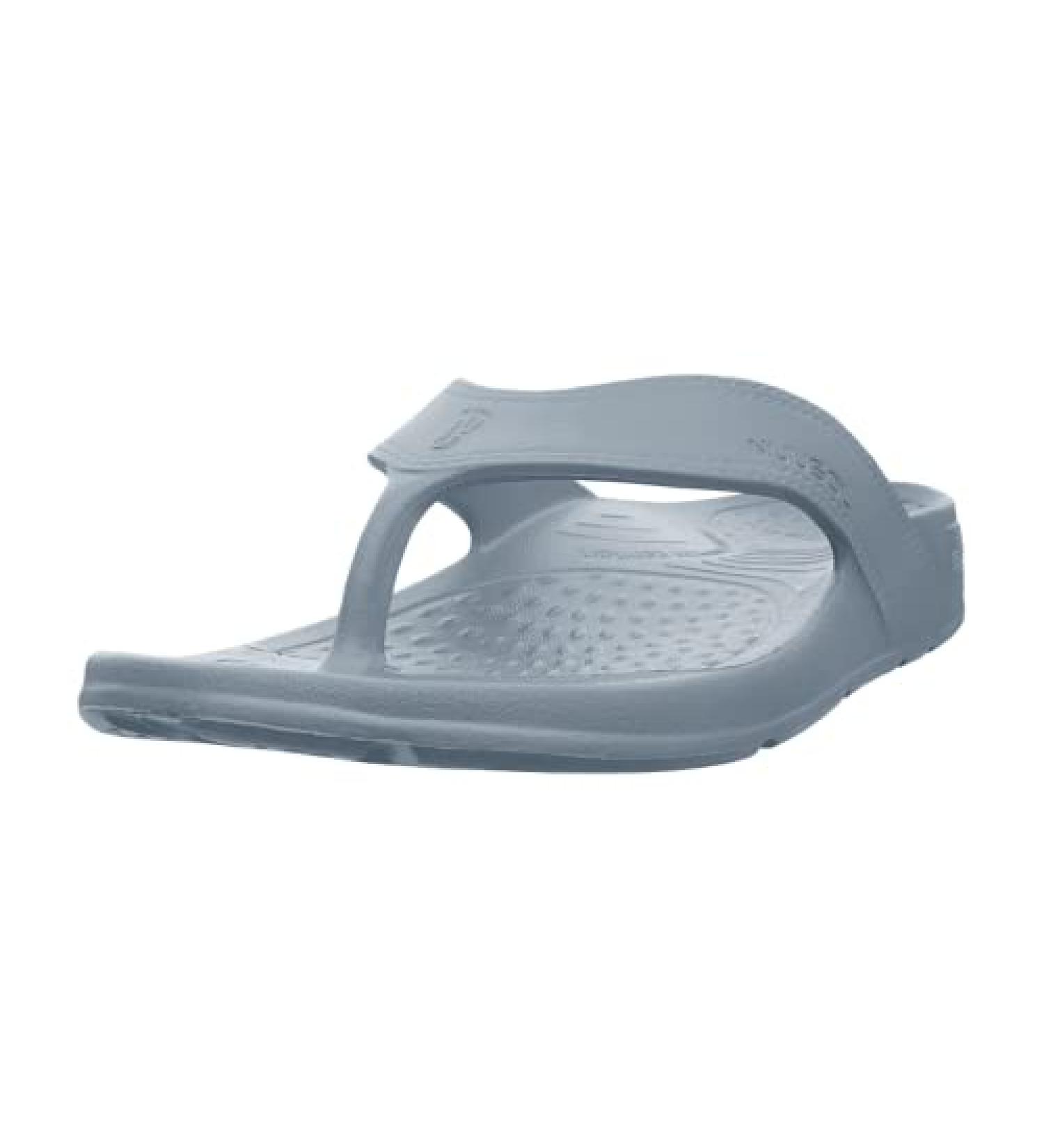 NUUSOL Unisex Cascade Flip Flops - Non-Slip Hiking Footwear for Plantar Fasciitis - Pain Relief with Arch Support - Slate Gray - Buy Online on GoSupps.com