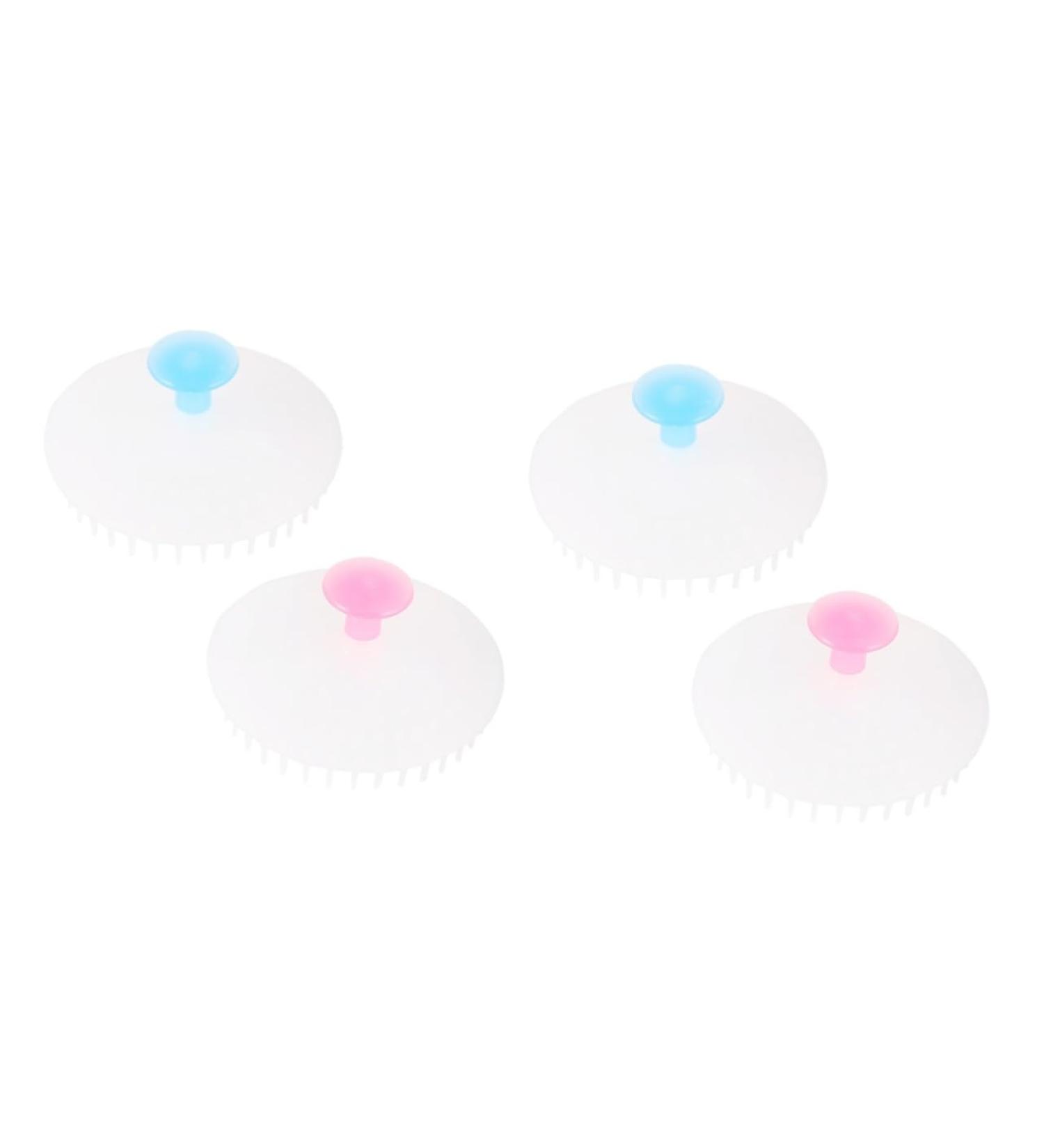 Shop Minkissy 4-Piece Silicone Shampoo Brush Set | Scalp Massager & Bathing Scrubber - Handheld Cleaning Tool for Ultimate Relaxation - Buy Online on GoSupps.com