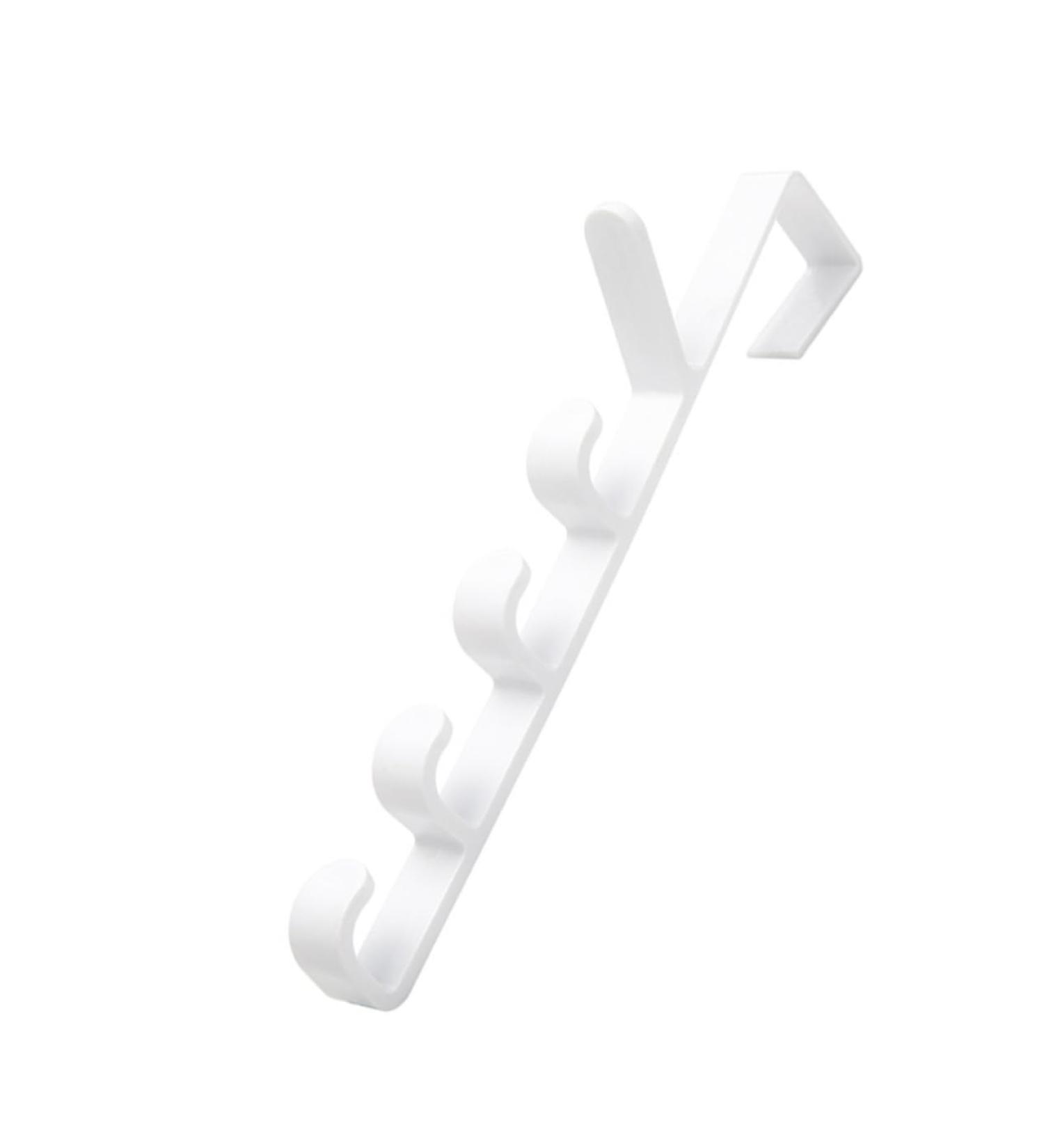OATIPHO Hanging Rack 2pcs 5 Hooks Hanging The Hat White Over Multifunctional Coat Hanger Plastic Rack Towel Door Holders 2pcs White - Buy Online on GoSupps.com
