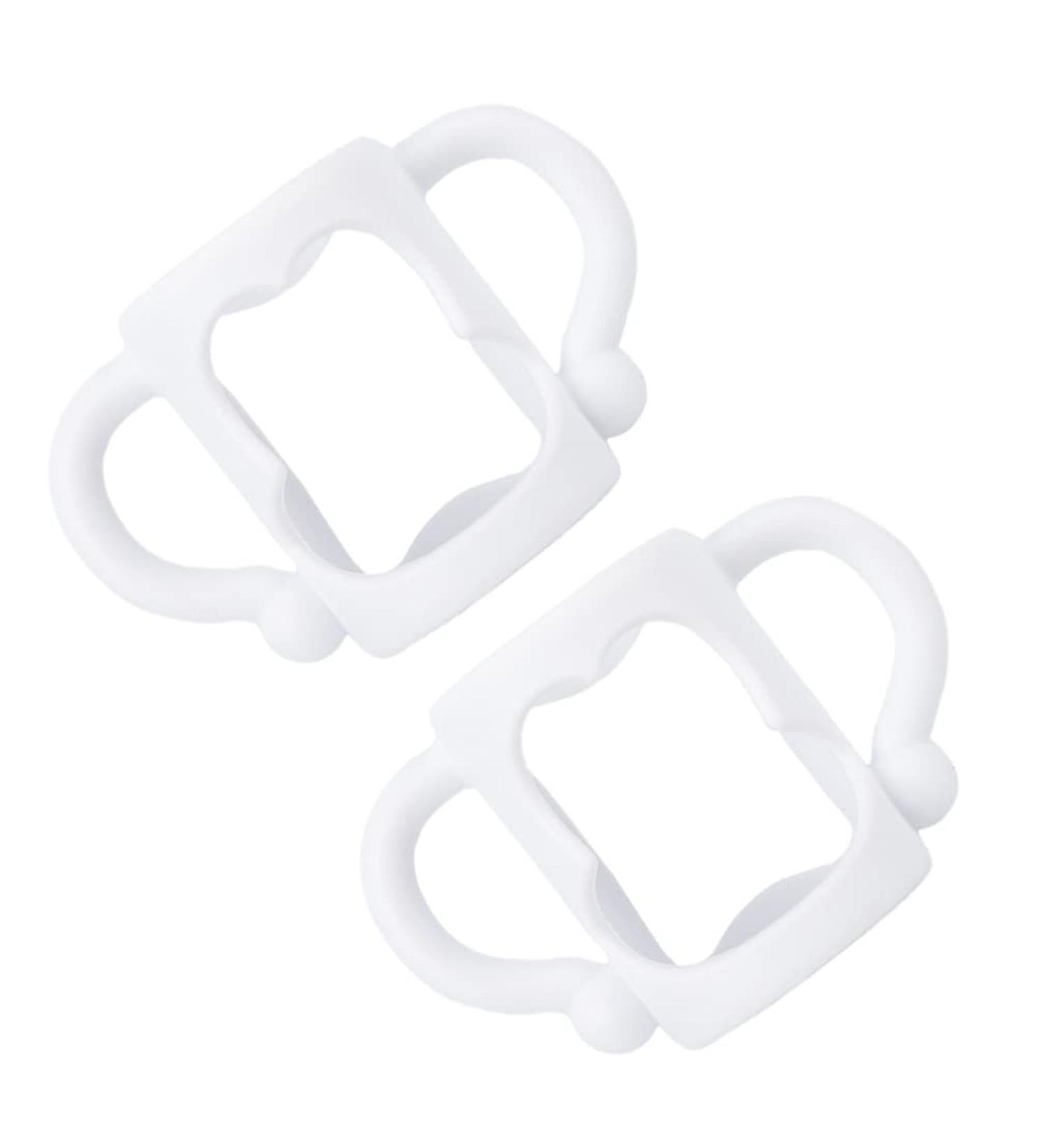 Toyvian 2pcs Silicone Baby Bottle Handles - White Wide Neck Toddler Feeding Bottle Grip for Small Hands - Buy Online on GoSupps.com