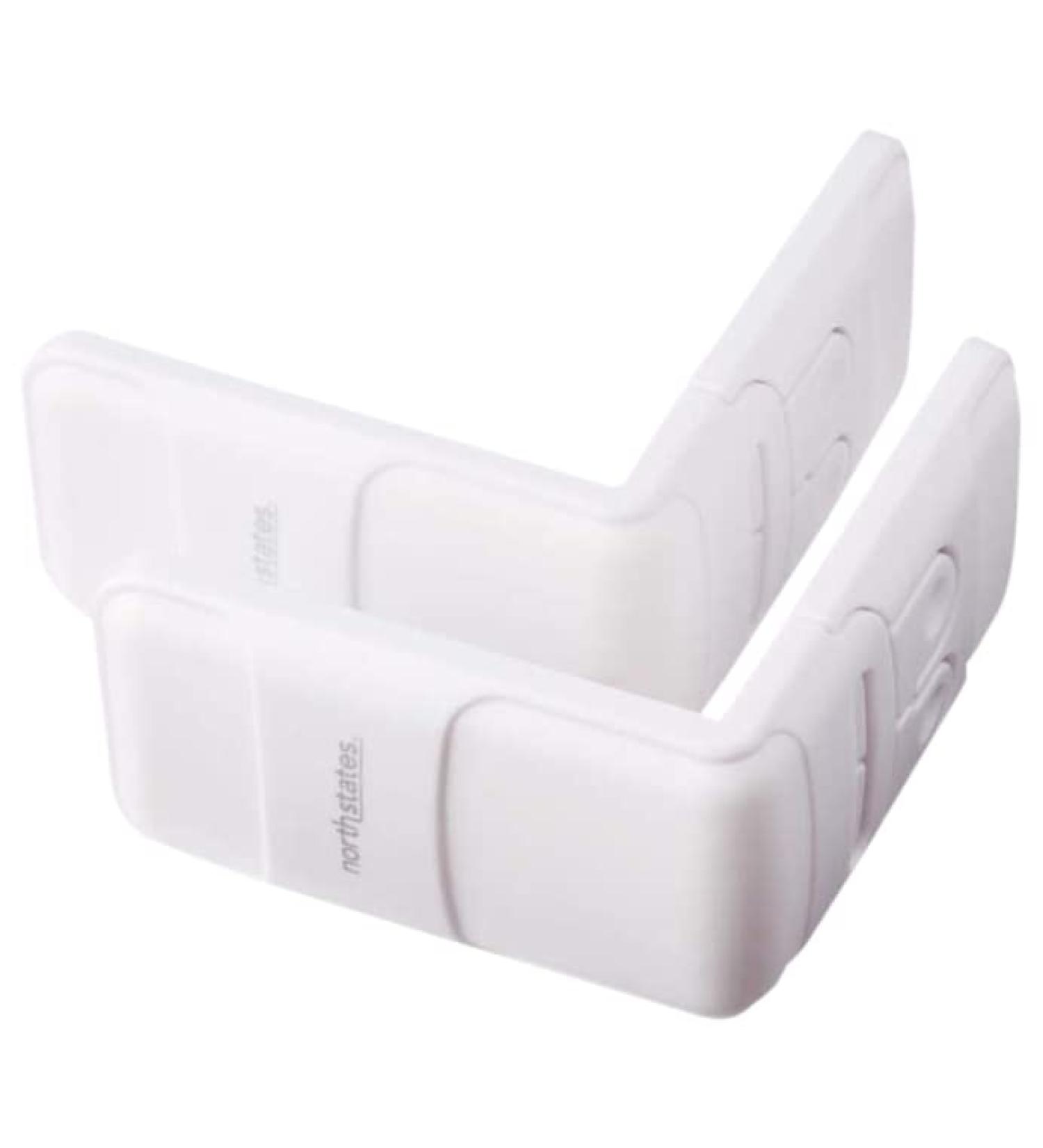 Corner Drawer Locks - Toddleroo by North States (2-Pack White) - No Tools Required Baby Proofing Solution for End Drawers and Filing Cabinets - Buy Online on GoSupps.com