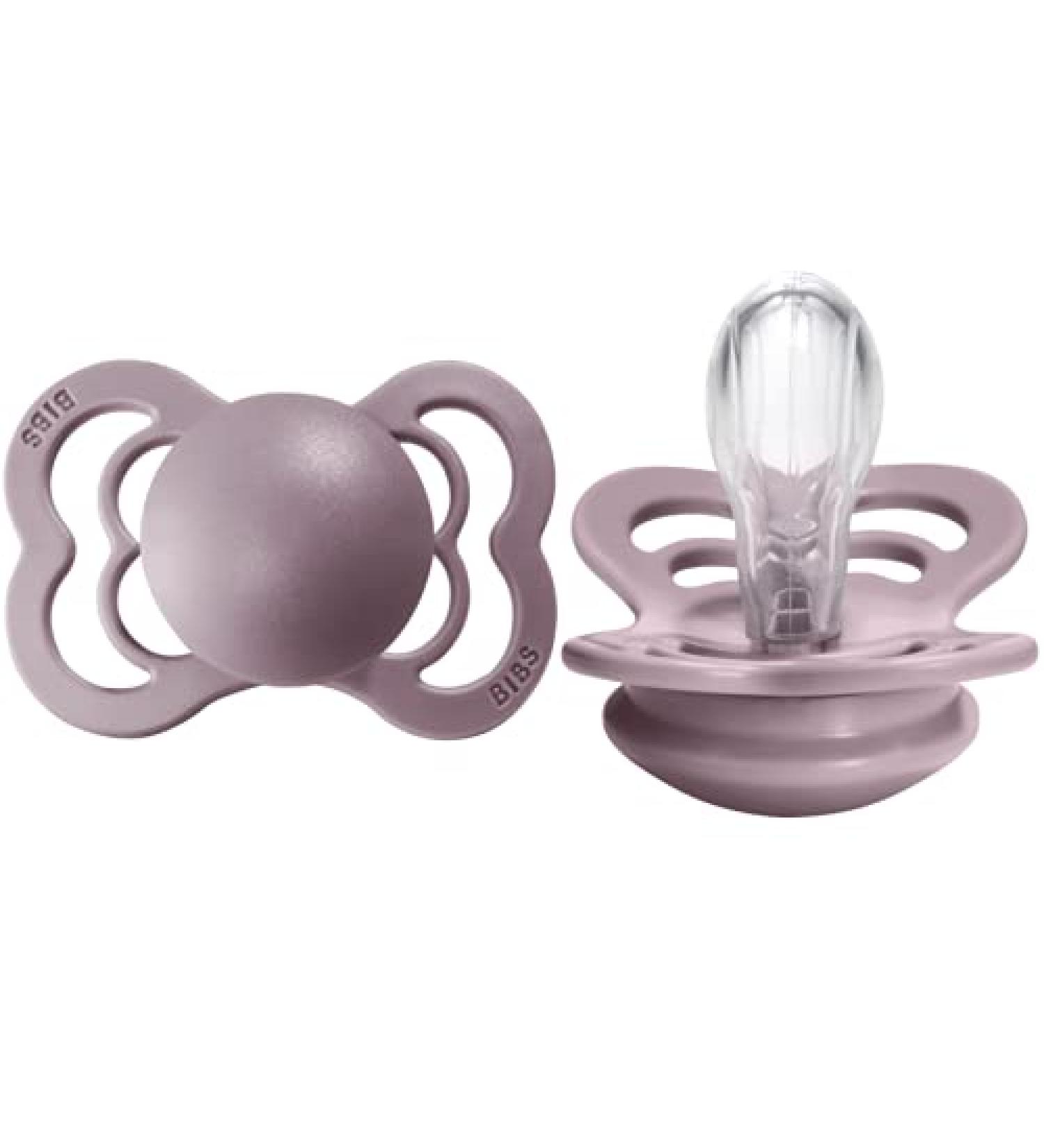 BIBS Supreme Baby Pacifiers | BPA-Free Silicone | Made in Denmark | Set of 2 Soothers (0-6 Months) - Buy Online on GoSupps.com