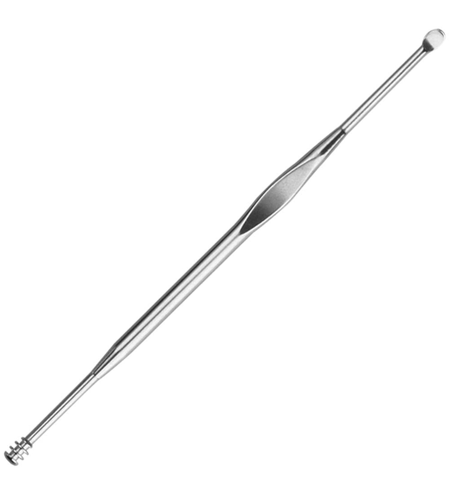 Stainless Steel Double Head Ear Pick - Ear Wax Removal Tool for Ear Cleaning (Silver) - Buy Online on GoSupps.com