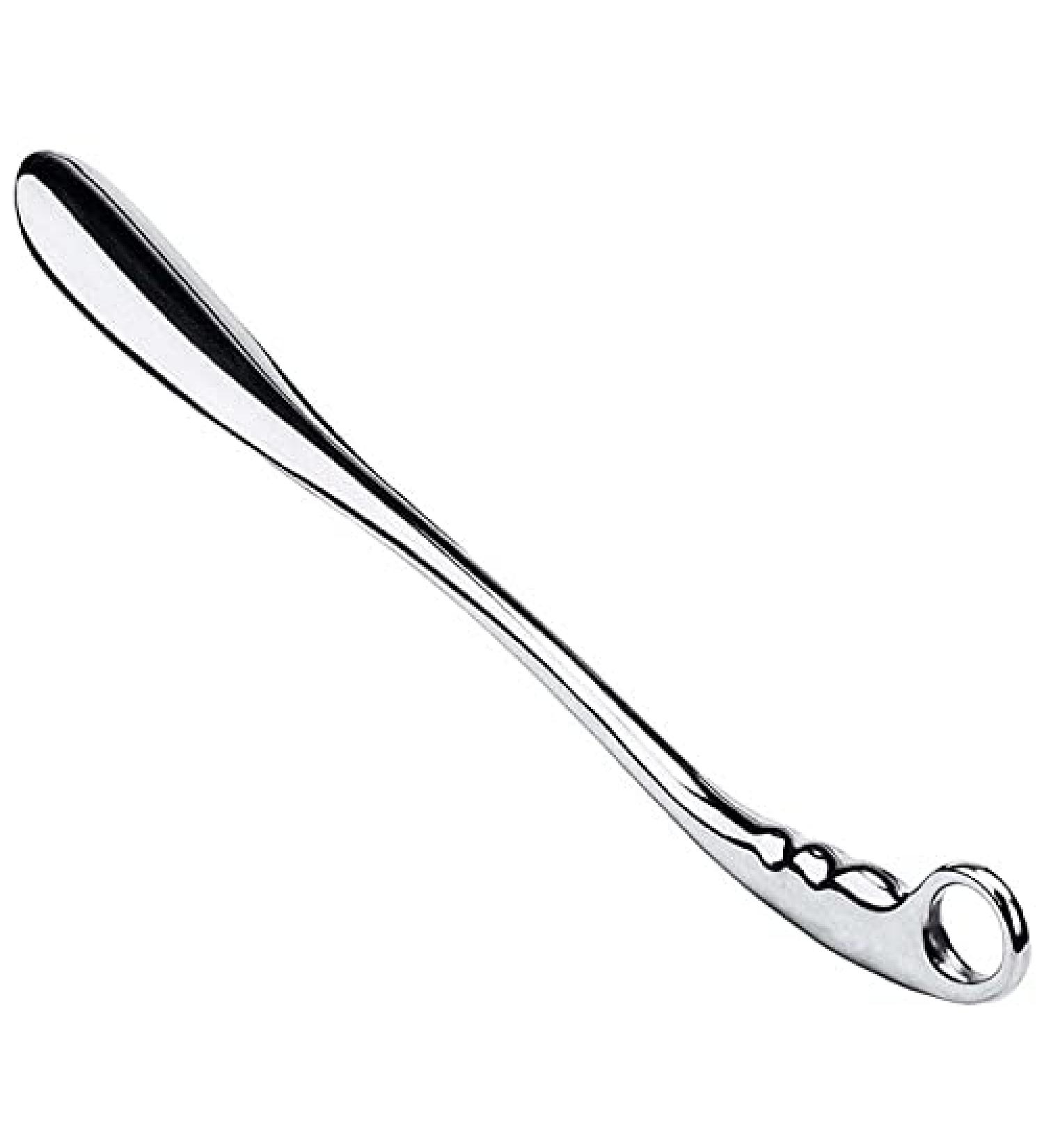 24 Inch Long Handle Metal Shoehorn for Shoes and Boots - Solid & Durable with Ergonomic Loop Handle | Silver - Buy Online on GoSupps.com