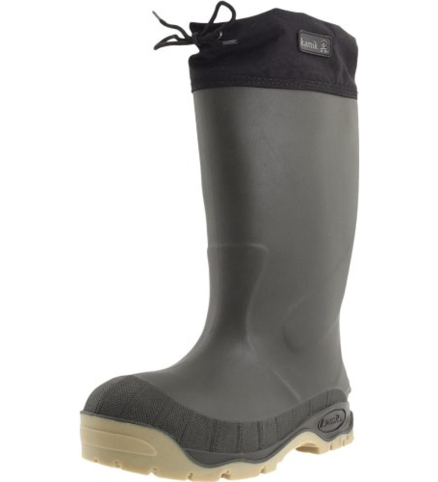 Kamik Men's Icebreaker Winter Boots - Size 7 Khaki with Crepe Sole - Buy Online on GoSupps.com