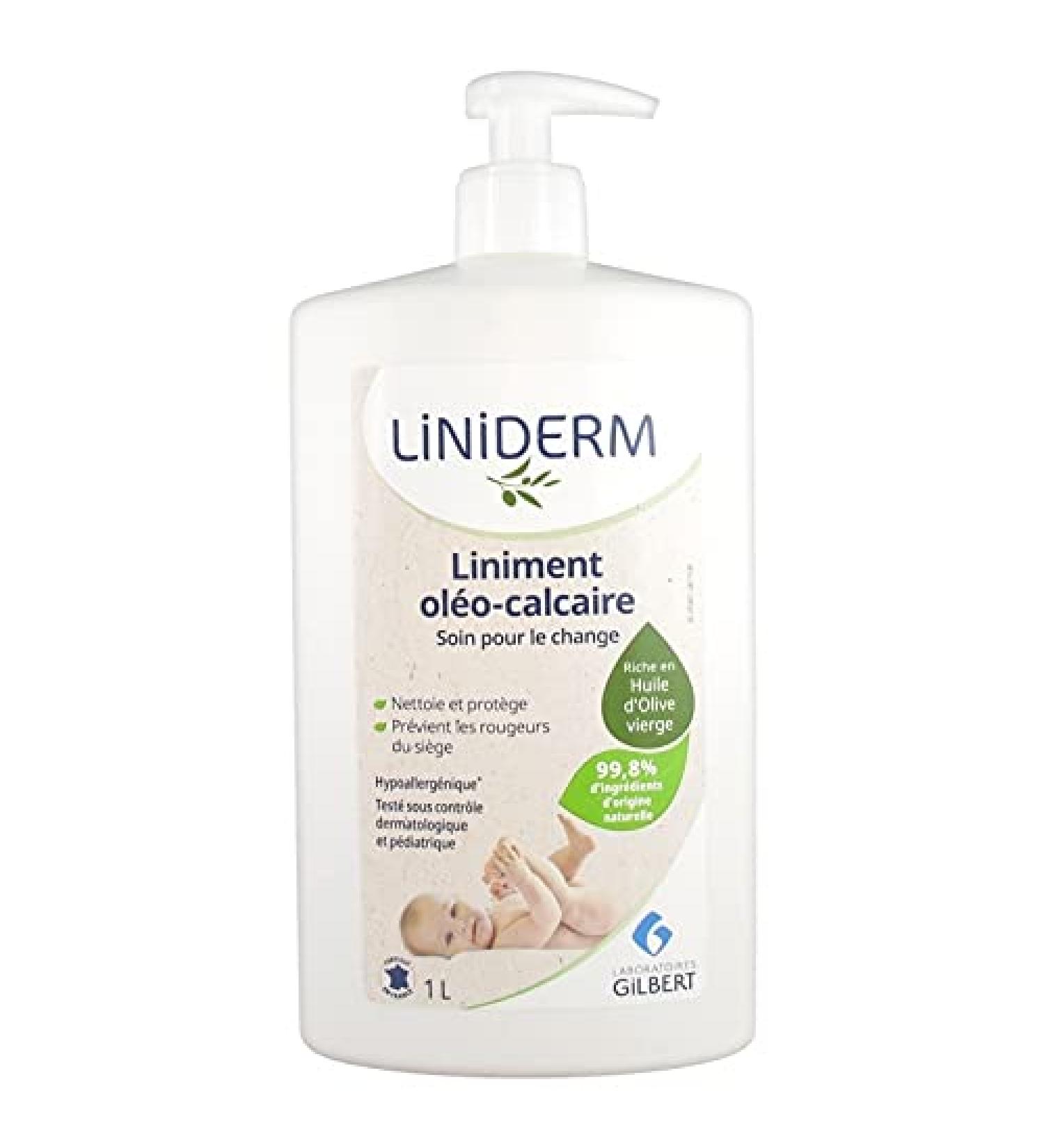 Gilbert Oleo-Lime Liniment with virgin olive oil a pleasant texture gives the baby a cleansing and protective care 1L