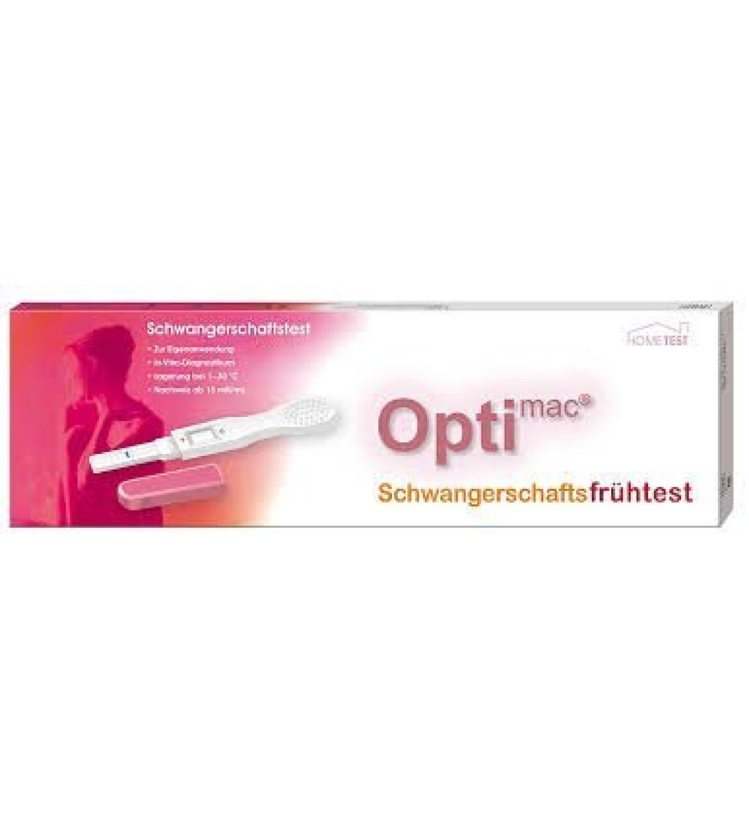 Optimac pregnancy test economy set 3x1 piece with easy evaluation after just 3 minutes 2-3 days before the period