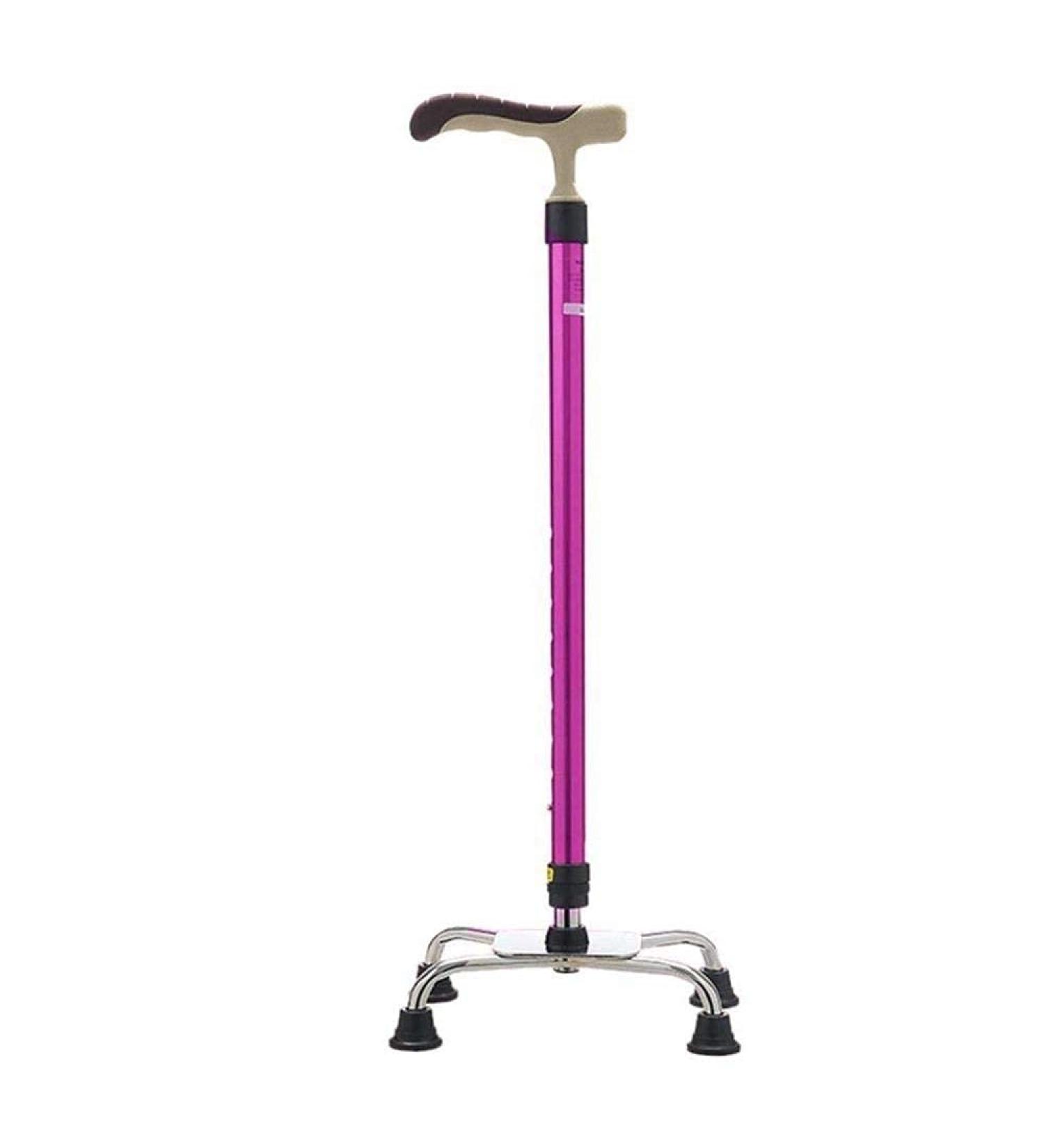 Crutch Crutches for The Elderly - Large Four-Legged Walking Stick - Non-Slip and Lightweight Aluminum Alloy Walking Stick for unadorned 9 Height Adjustable Levels for Elderly People with ar Journey - Buy Online on GoSupps.com