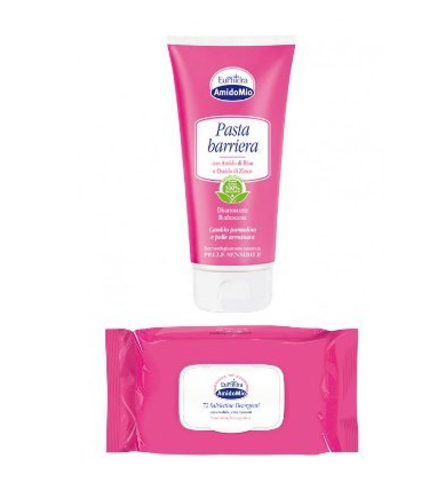 Euphidra AmidoMio Barriere 150 ml + 72 cleaning wipes diaper change red leather