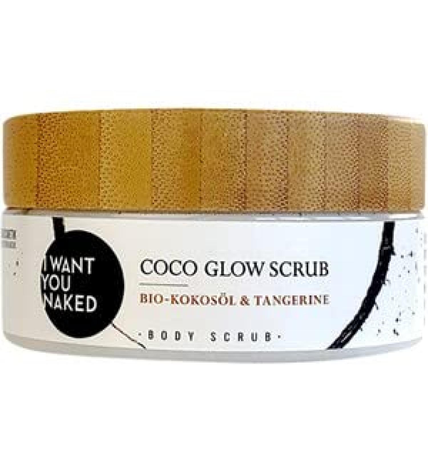 I want you naked Body Scrub Super Size Coco Glow Coconut Oil & Tangerine 500ml