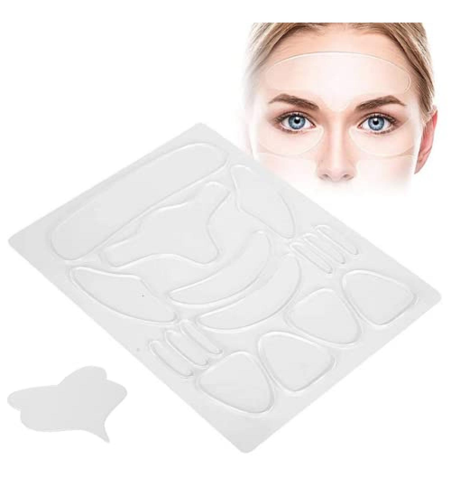 17 PCs Anti-Aging Silicone Facial Patches | Reusable Skin Tightening Pads for Forehead Eyes & Chin | Improve Elasticity & Reduce Wrinkles - Buy Online on GoSupps.com