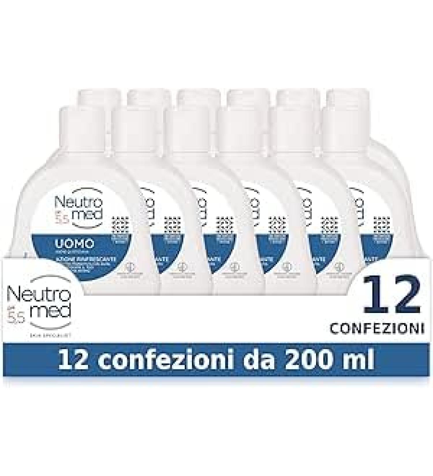 NEUTROMED Neutromed Men's Underwear Cleanser with Micellar Complex for Men's Intimate Hygiene Pack of 12 x 200 ml
