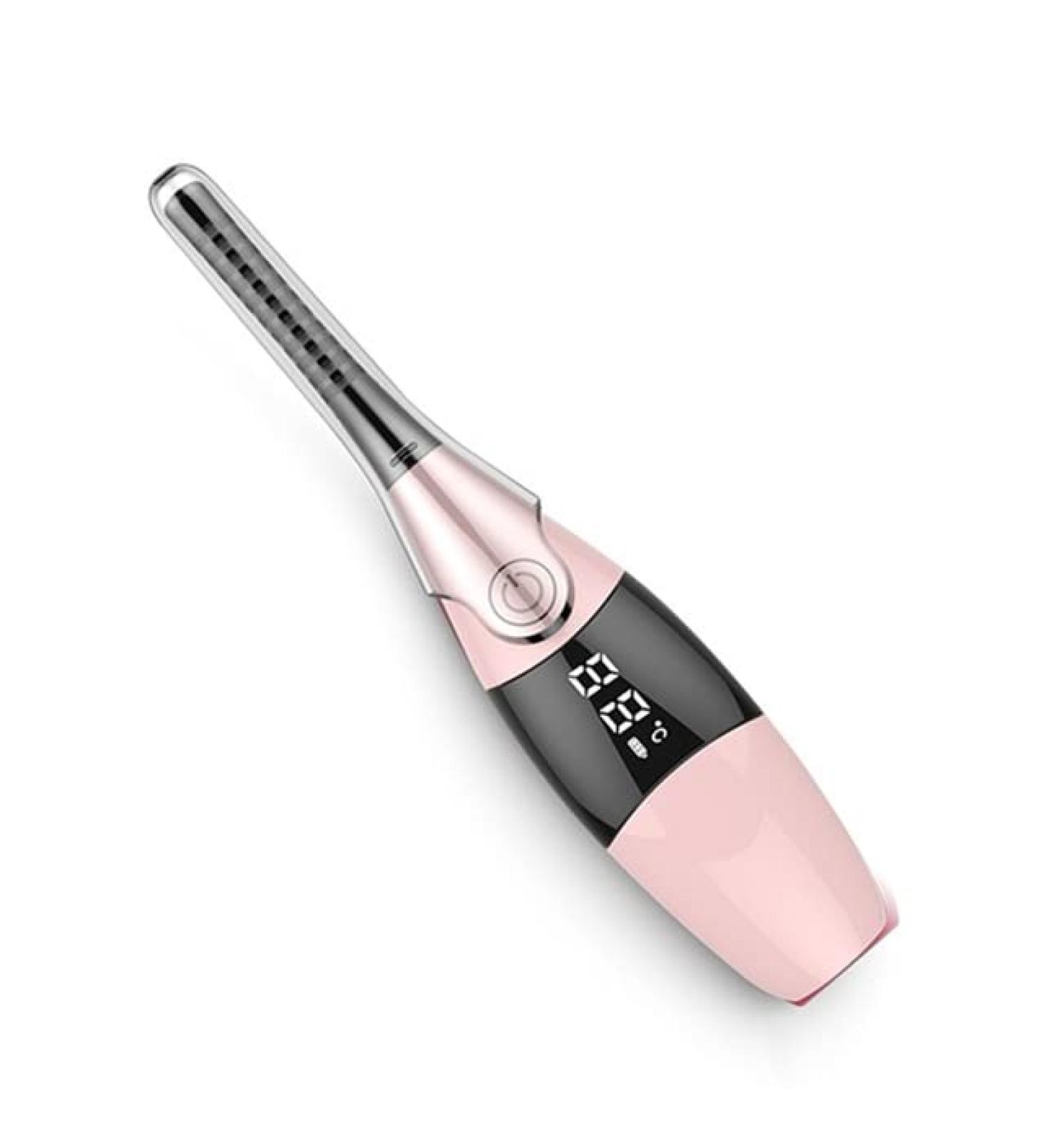 Buy Portable Mini USB Rechargeable Electric Eyelash Curler - Heated Eye Lash Curling Clip for Natural Long-lasting Makeup in Pink - Buy Online on GoSupps.com