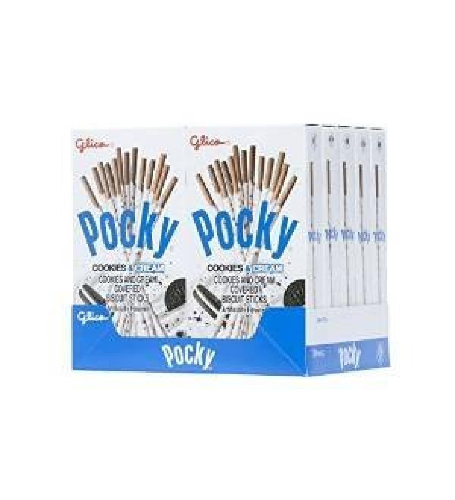 Glico Pocky Biscuit Sticks, Cookies & Cream, 1.41 oz ( Pack of 10 )