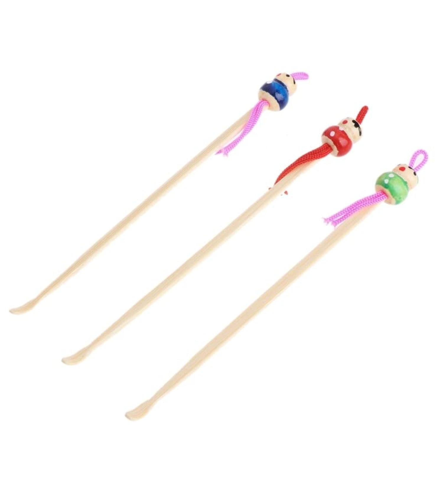 10Pcs Cartoon Bamboo Earpick Spoon Set for Dolls - Safe Earwax Removers - Buy Online on GoSupps.com