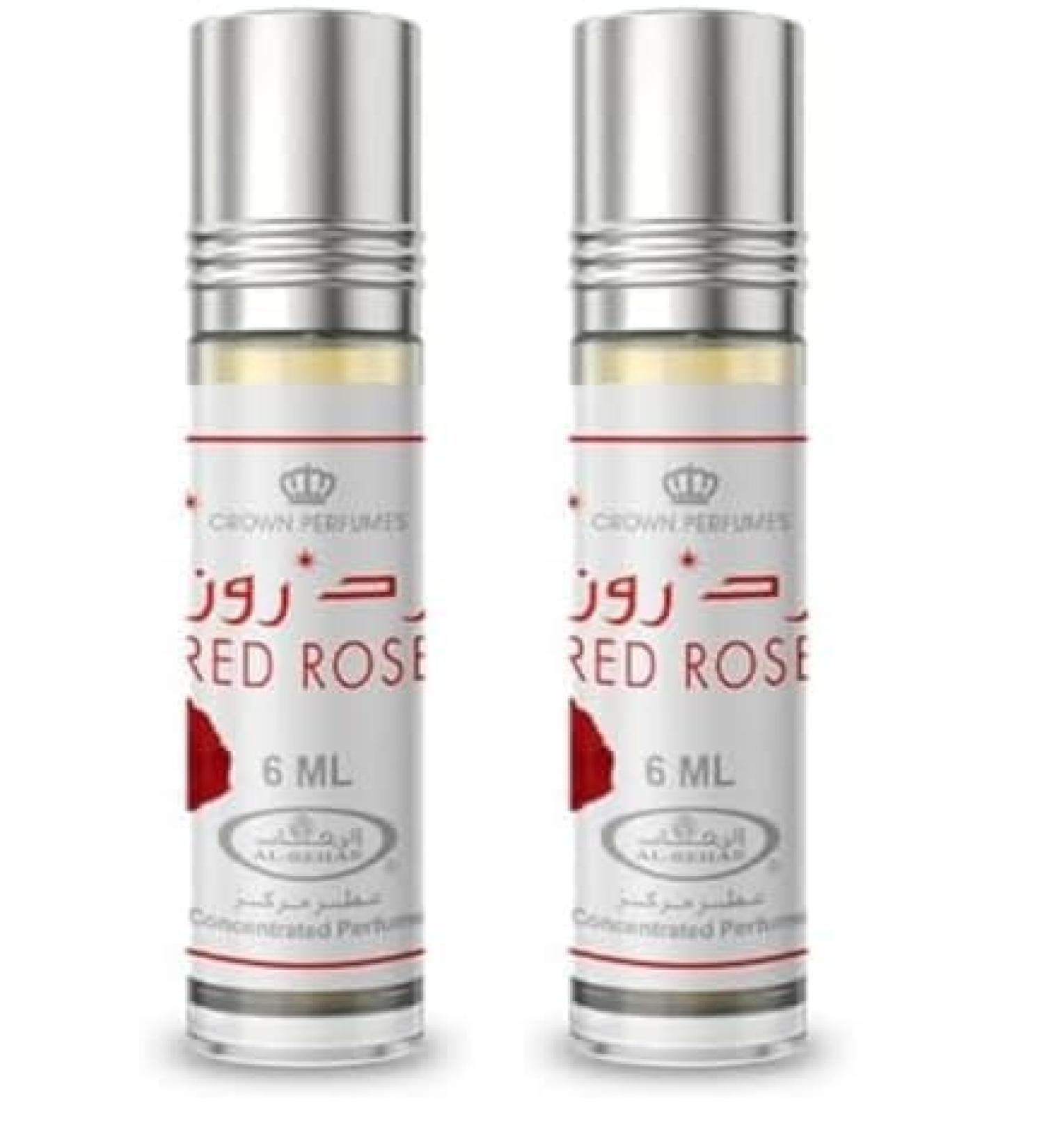 Al-Rehab Red Rose Concentrated Perfume Oil 0.2 Ounce / 6ml (Pack of 2) 0.2 Fl Oz (Pack of 2)