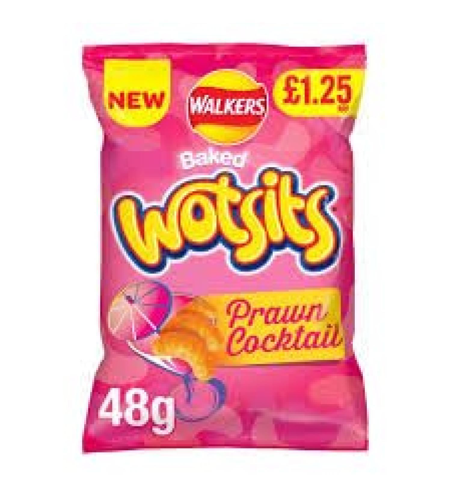 Walkers Wotsits Prawn Cocktail 48g (45 Bags)