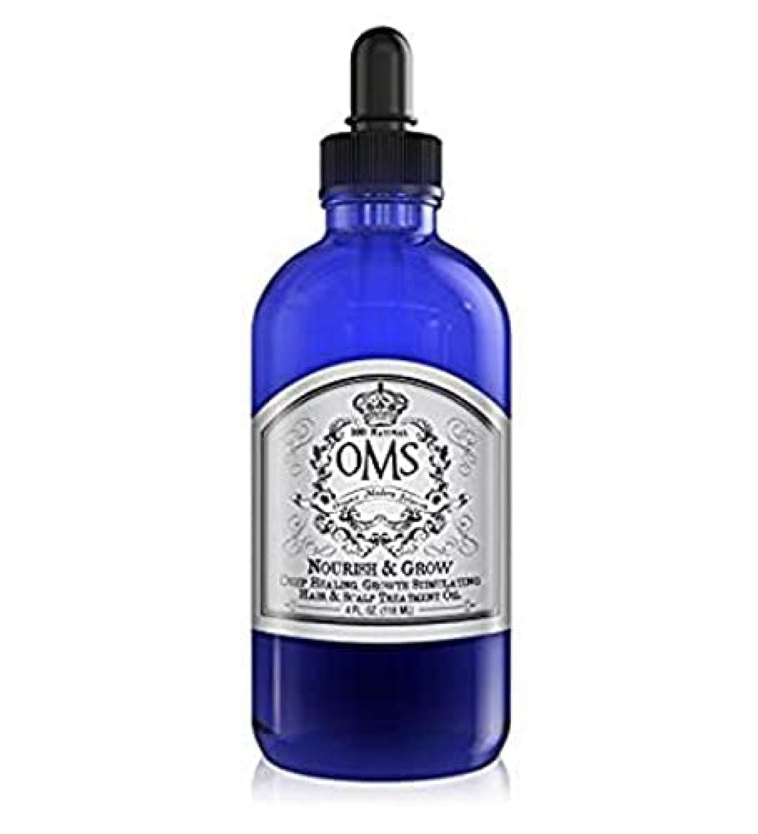 OMS Haircare Organic Hair Growth Oil | Deep Conditioning & Stimulating | Chemical-Free, All-Natural Formula with Castor Oil & Tribramla Complex | 2oz - Buy Online on GoSupps.com