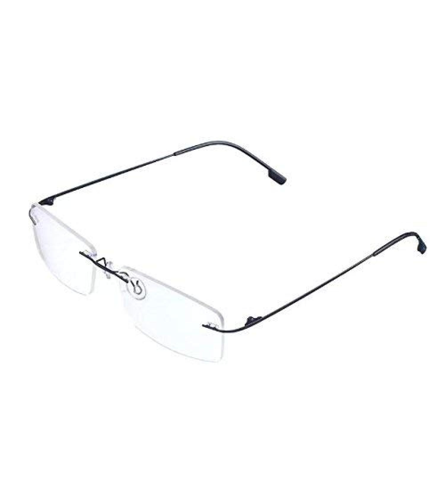 Rongchy Super Light Titanium Myopia Glasses - Stylish Nearsighted Reading Glasses for Men & Women -0.50 to -6.00 - Black - Buy Online on GoSupps.com