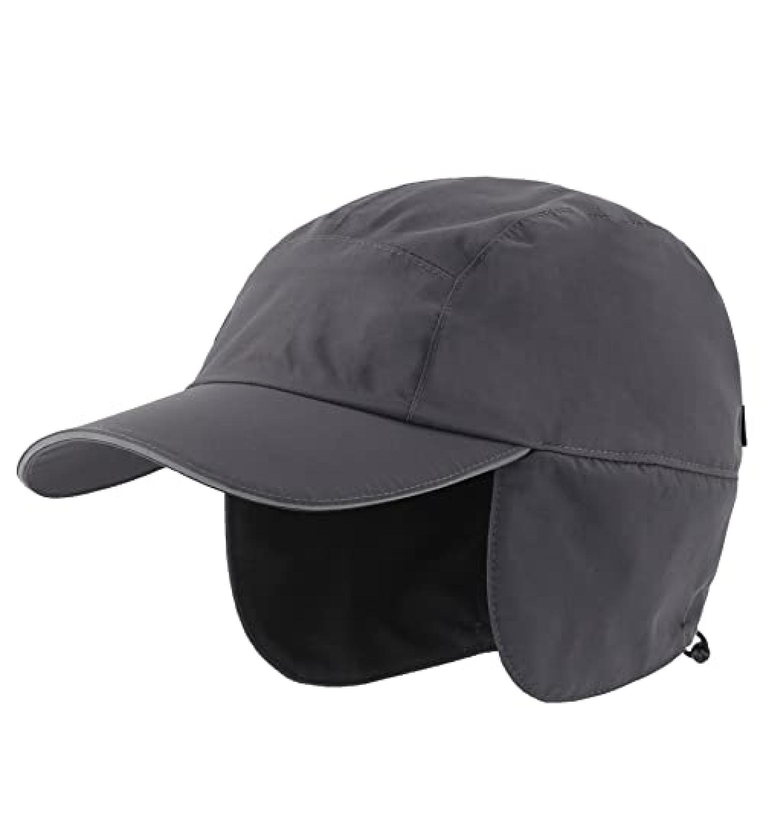 Connectyle Men's Waterproof Fleece-Lined Winter Hat with Earflaps - Dark Grey - Buy Online on GoSupps.com