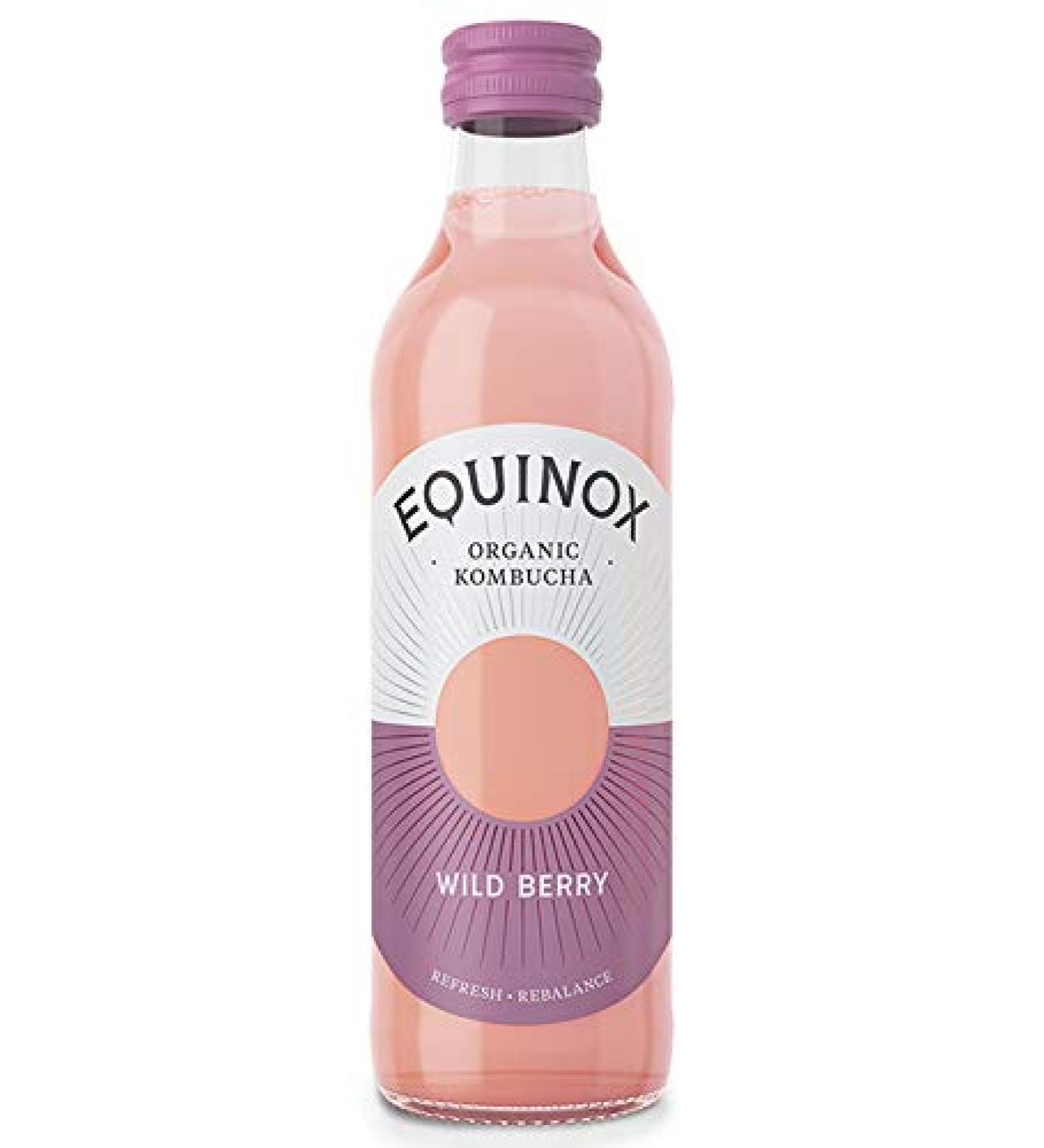 Equinox Kombucha Equinox Kombucha Organic Wild Berry Soft Drink 275 Millilitre Equinox Kombucha Organic Wild Berry Soft Drink 275 ml