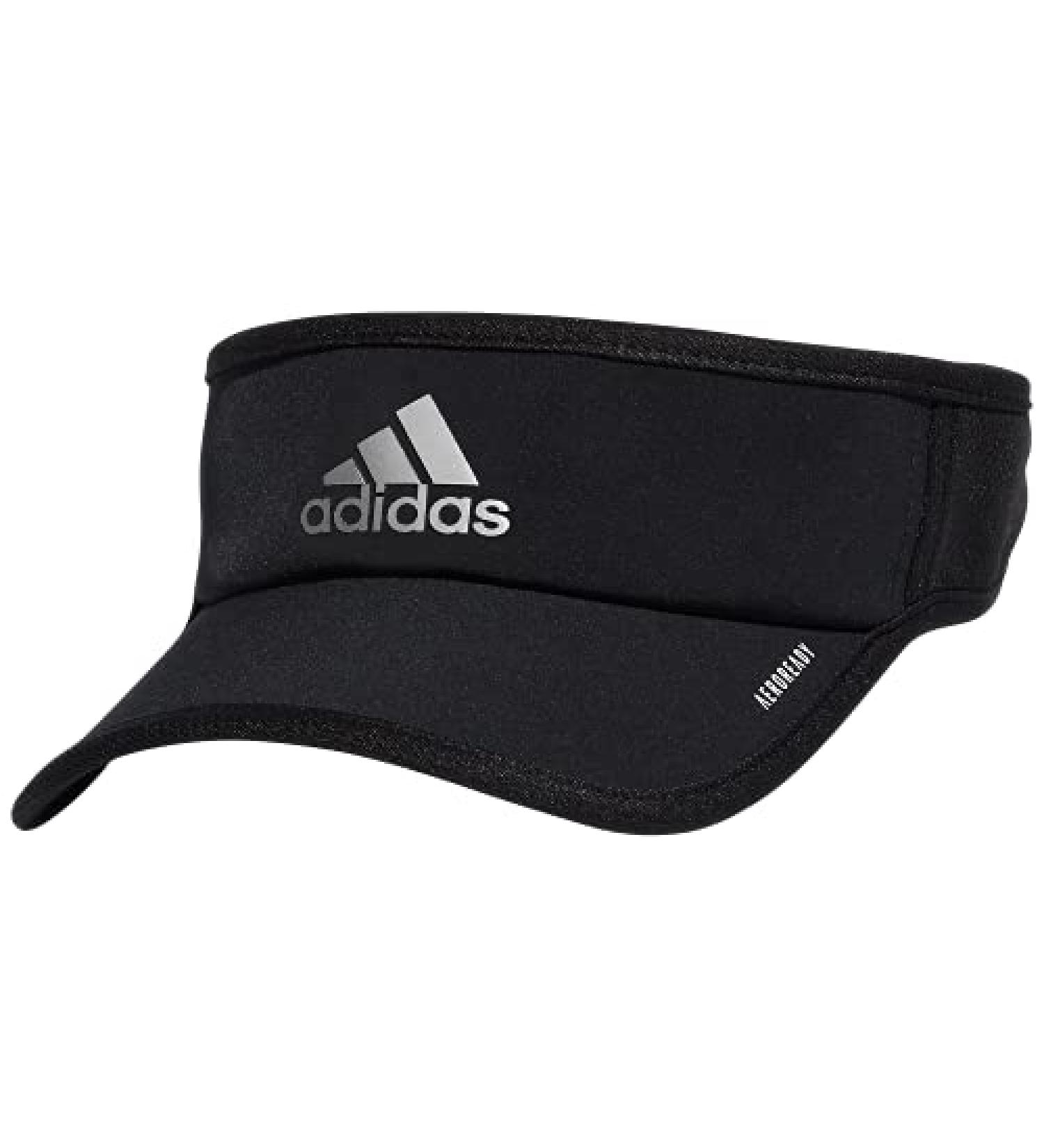 adidas Men's Superlite 2 Performance Visor Black/Silver - One Size - Buy Online on GoSupps.com