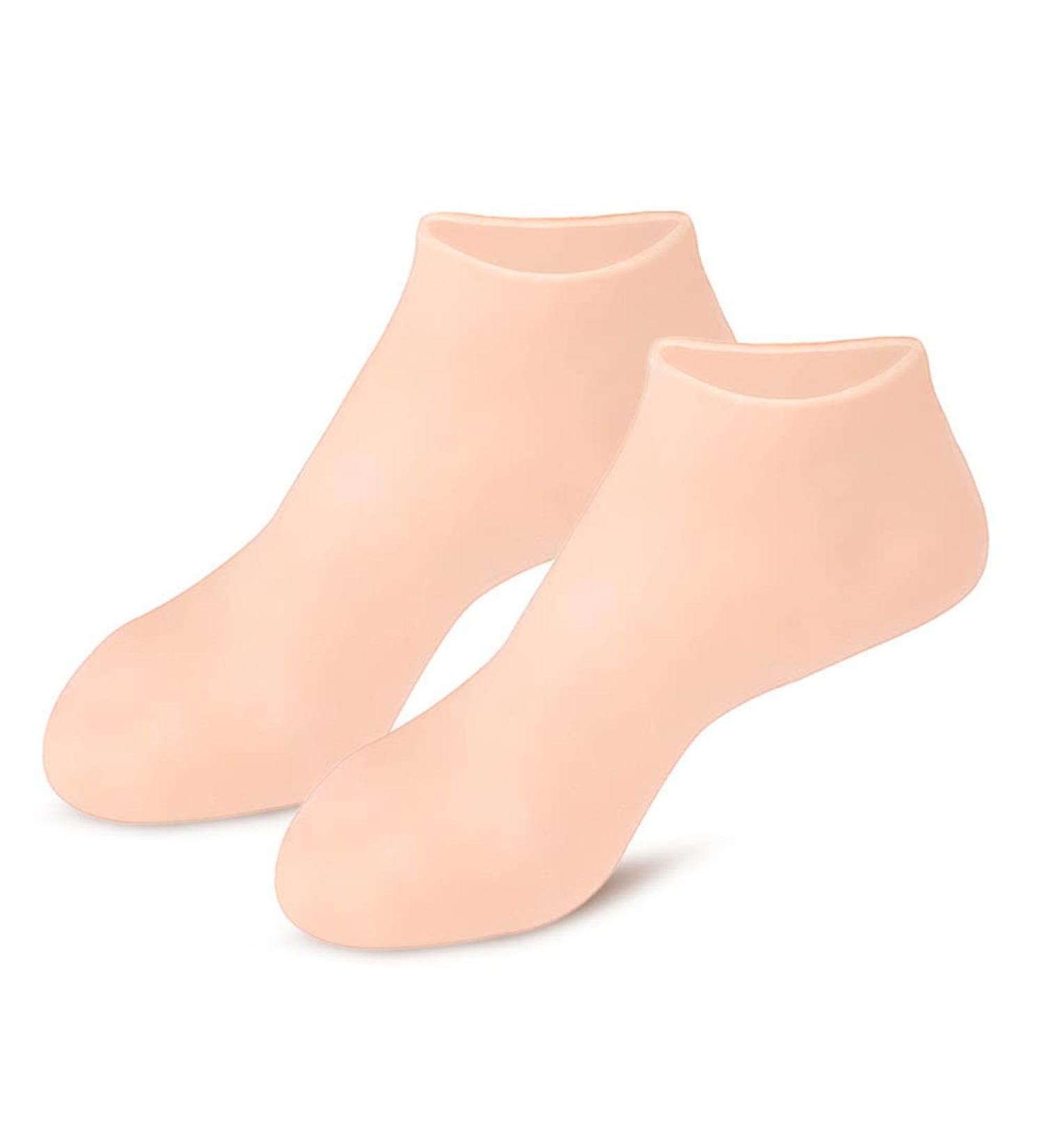 Urfeda Silicone Gel Heel Cushion Socks - Moisturizing Foot Spa & Beauty Care Breathable Non-Slip Socks for Dry Cracked Skin - Day & Night Skin Care - Buy Online on GoSupps.com