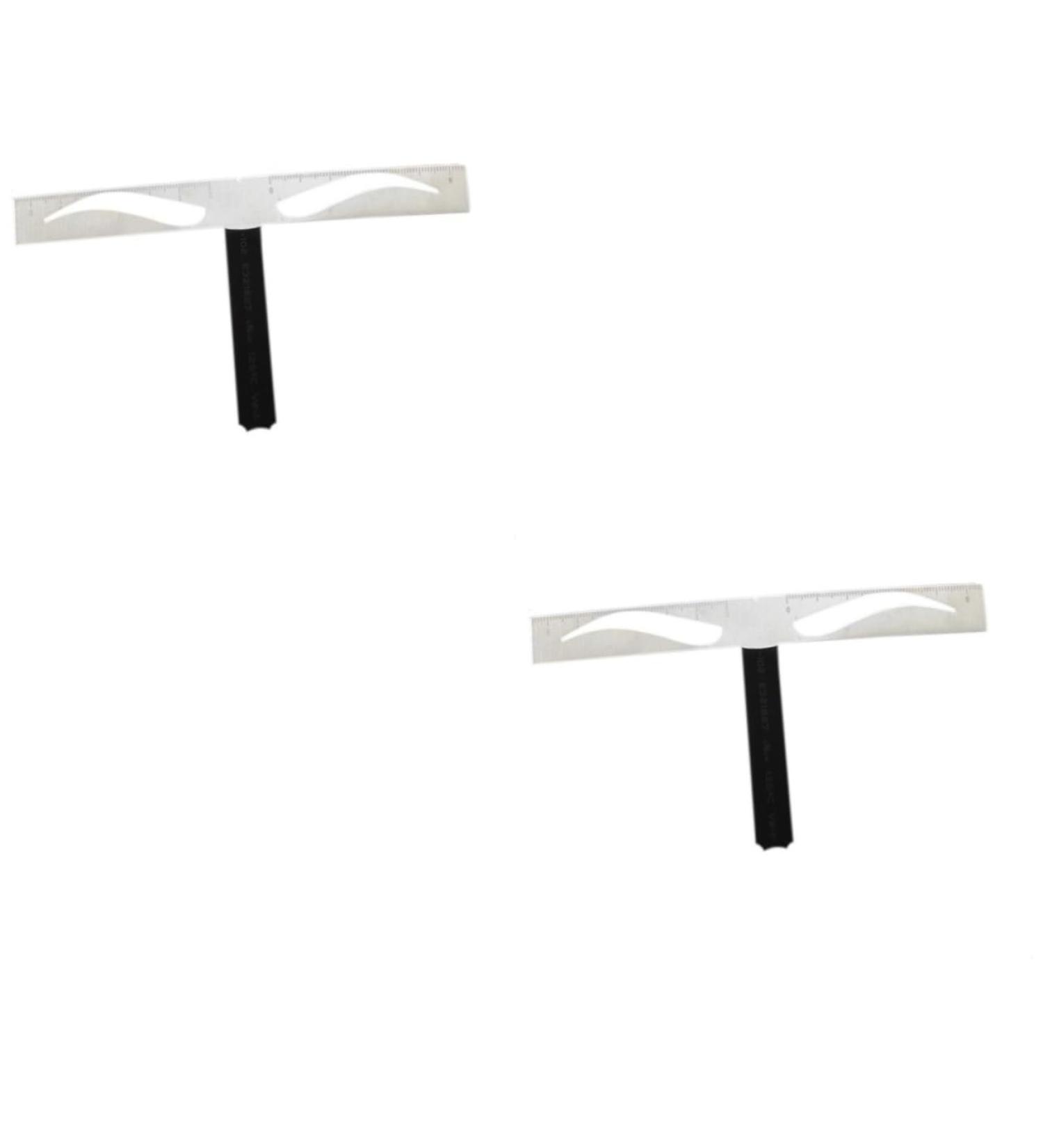 Beavorty Eyebrow Shapes Stencil 2 Pcs Eyebrow Stencil Eyebrow Balance Ruler Brow Stencils Stainless Steel Triangular Ruler - Buy Online on GoSupps.com