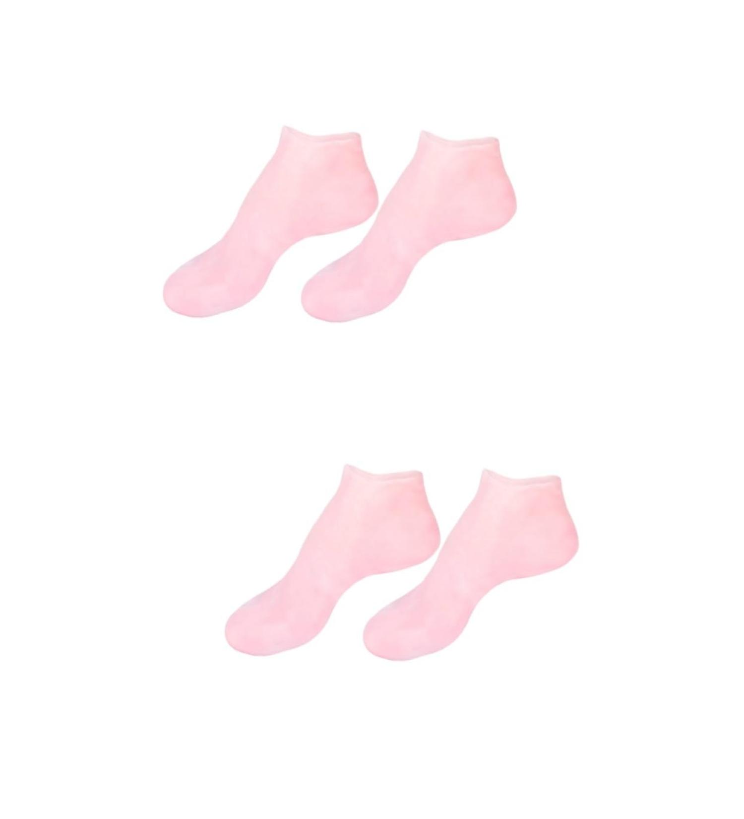 minkissy 2 Pairs Sock Skin Half Moon Pillow Black Rejuvenate Dry Cracked Gel Feet Lotion Knee Scooter Pad Silicone Gel Foot Moisturizing Heel Sleeves Booties Crusty Sebs Women's Spa Pink - Buy Online on GoSupps.com