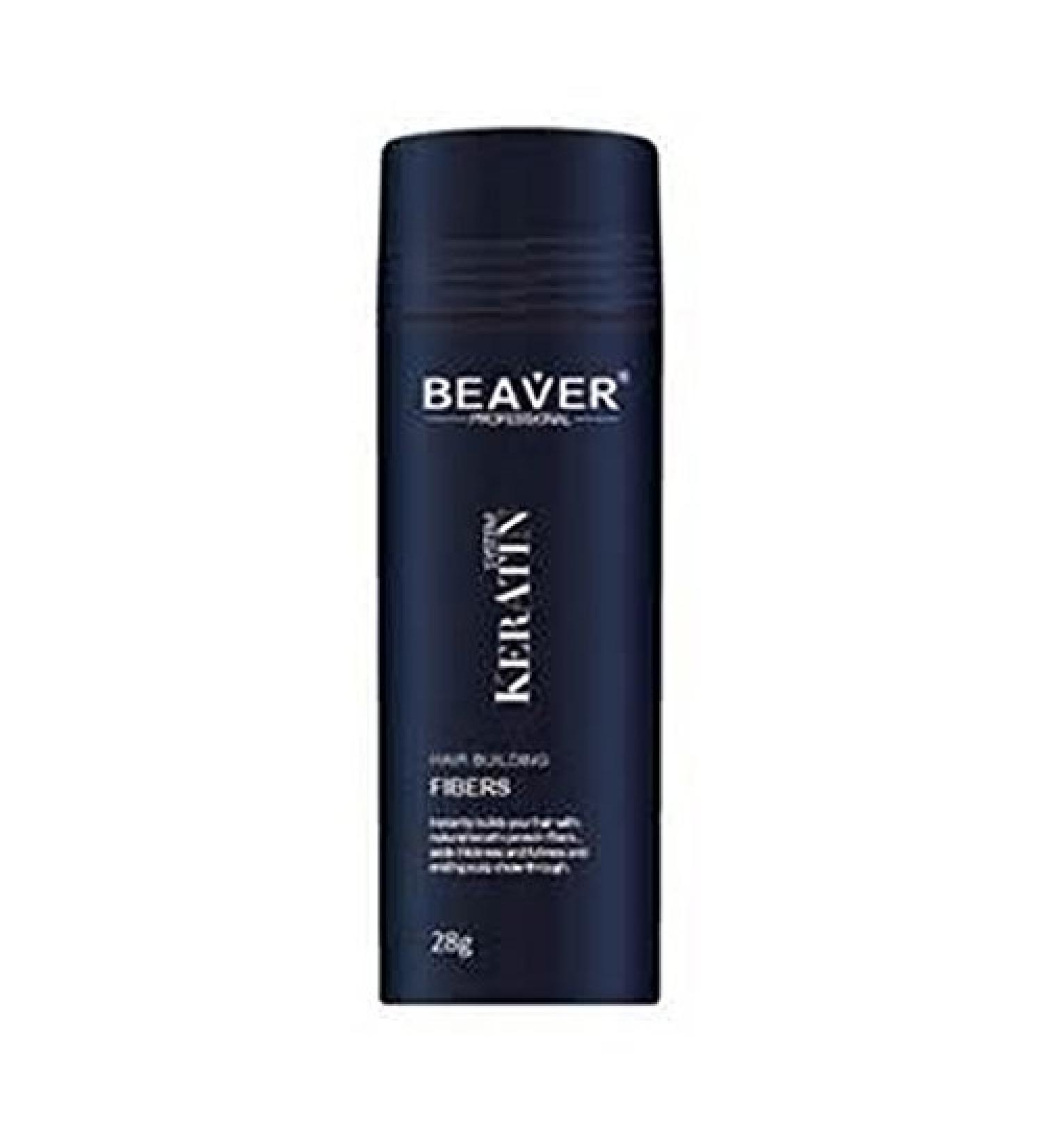 Beaver BEAVER Hair Fibers - Instantly thickens hair thanks to natural keratin fibers - black - 28g